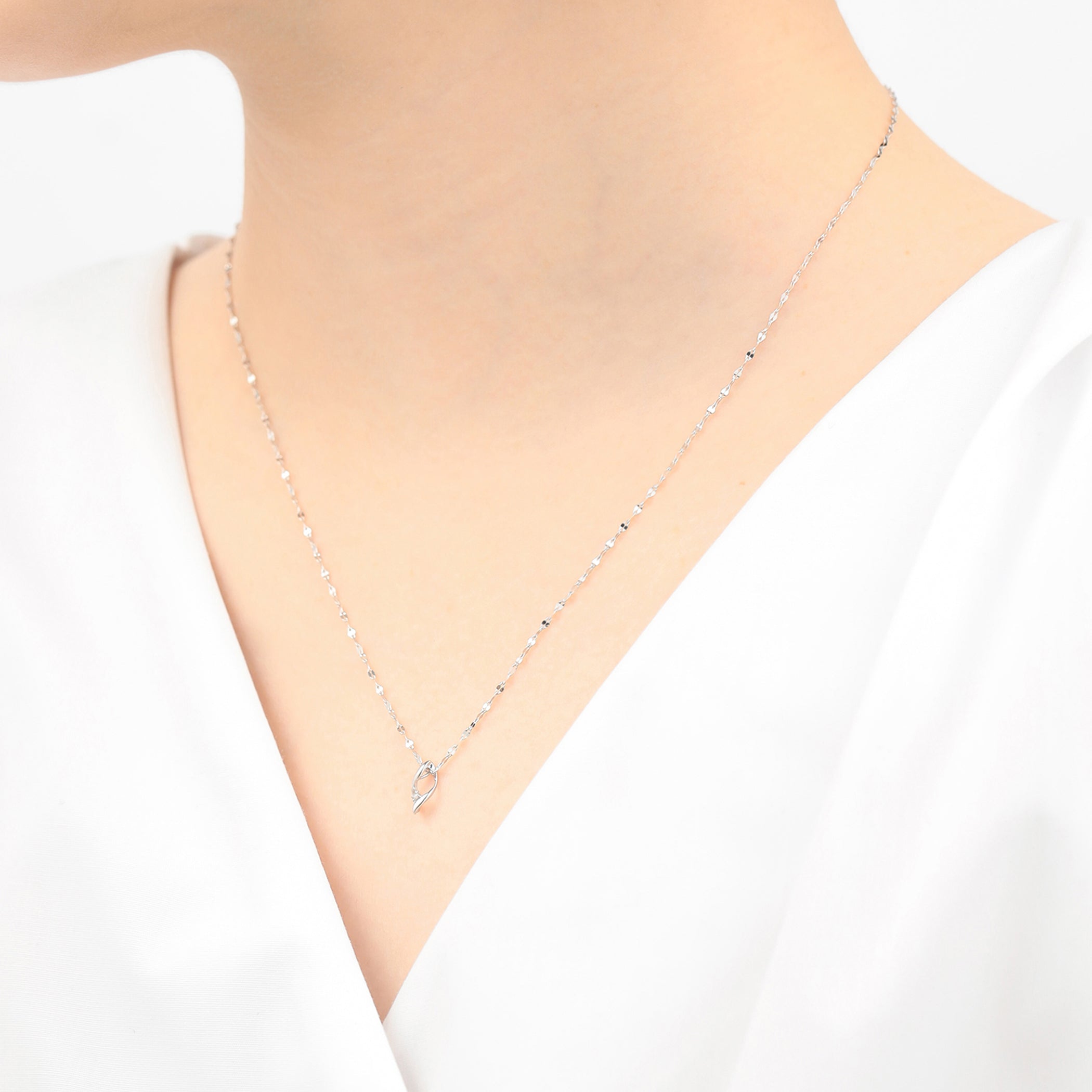 【WEB限定】K10 ホワイトゴールド ダイヤモンド ネックレス