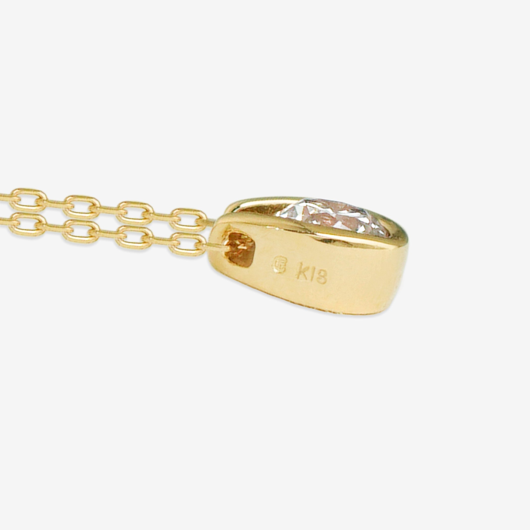 K18 イエローゴールド ダイヤモンド 馬蹄 ネックレス