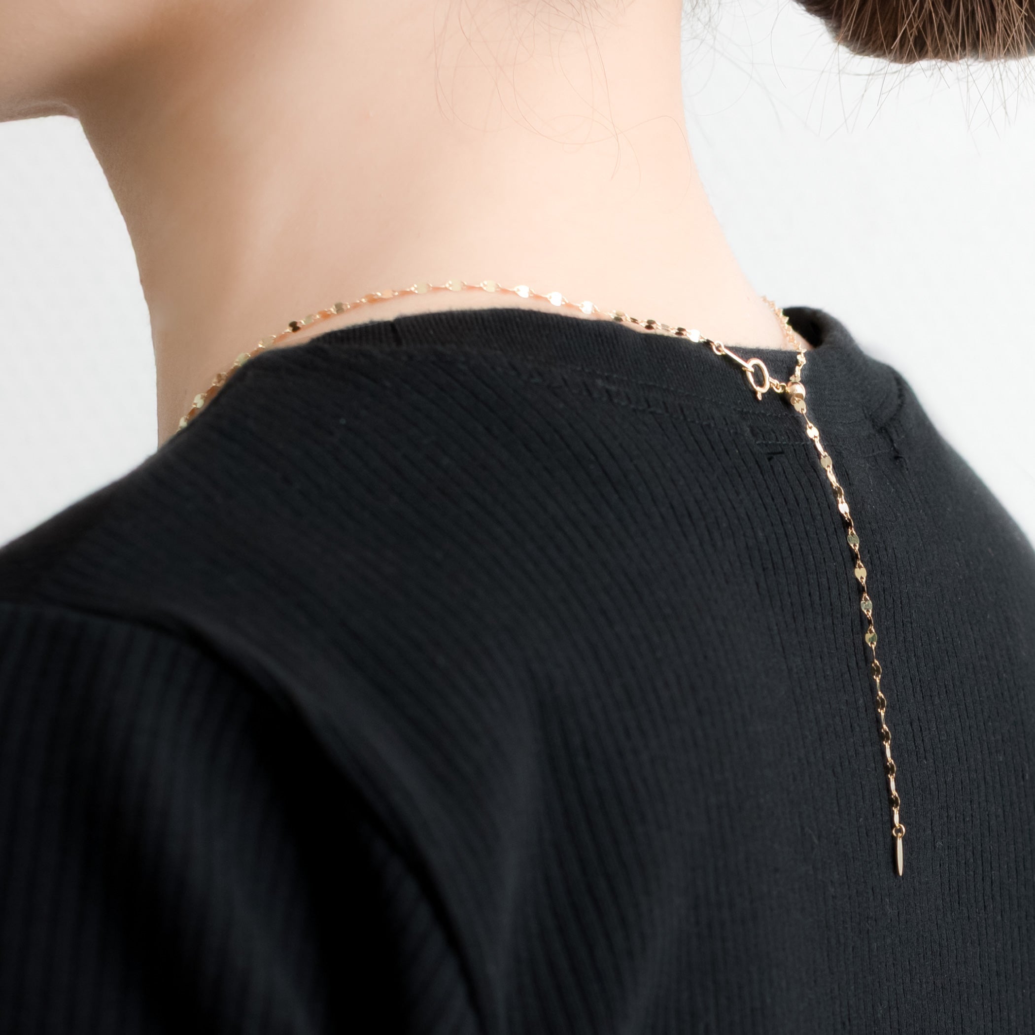 K18 イエローゴールド ダイヤモンド ネックレス(0.2ct)