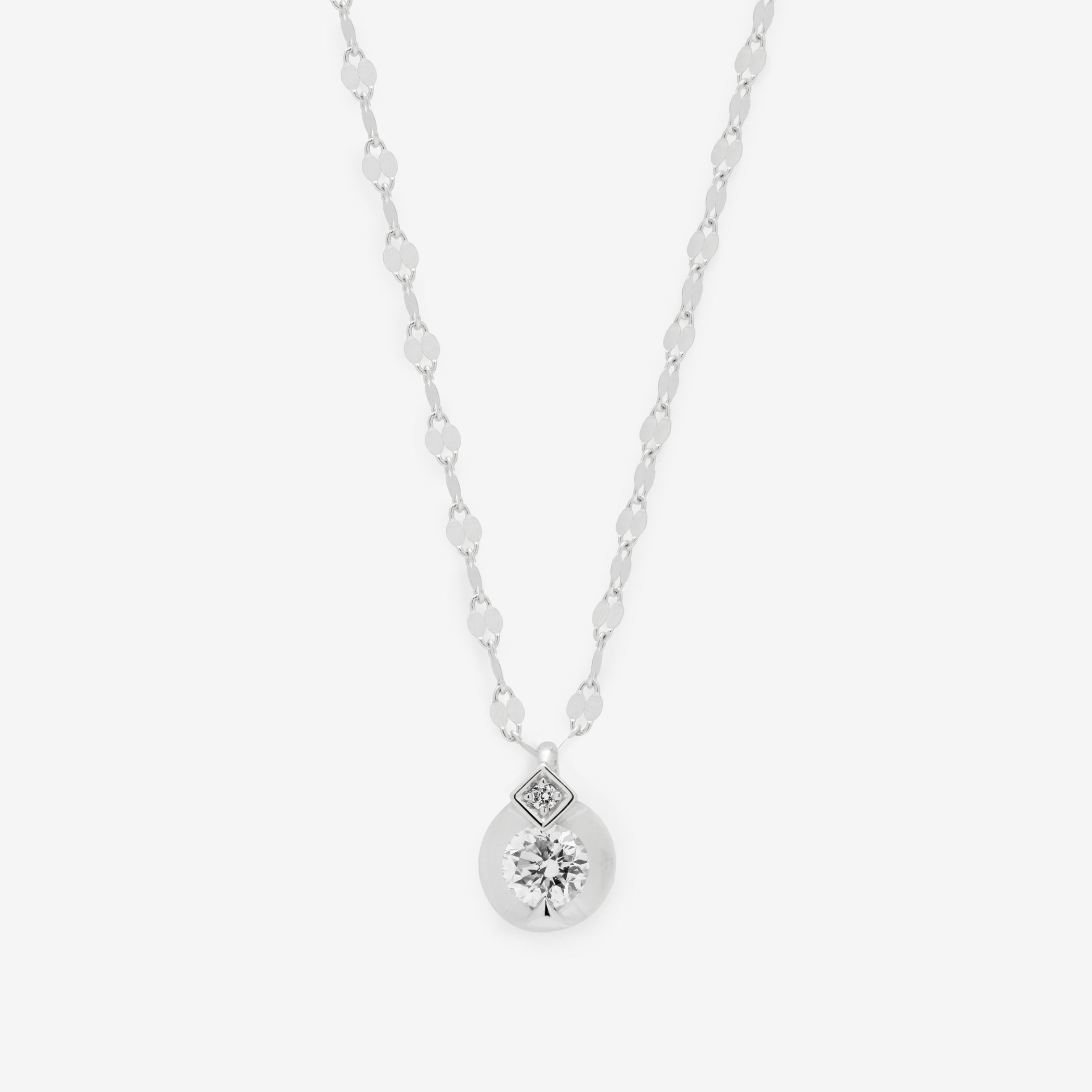 受注生産】プラチナ ダイヤモンド ネックレス（0.3ct） – Milluflora