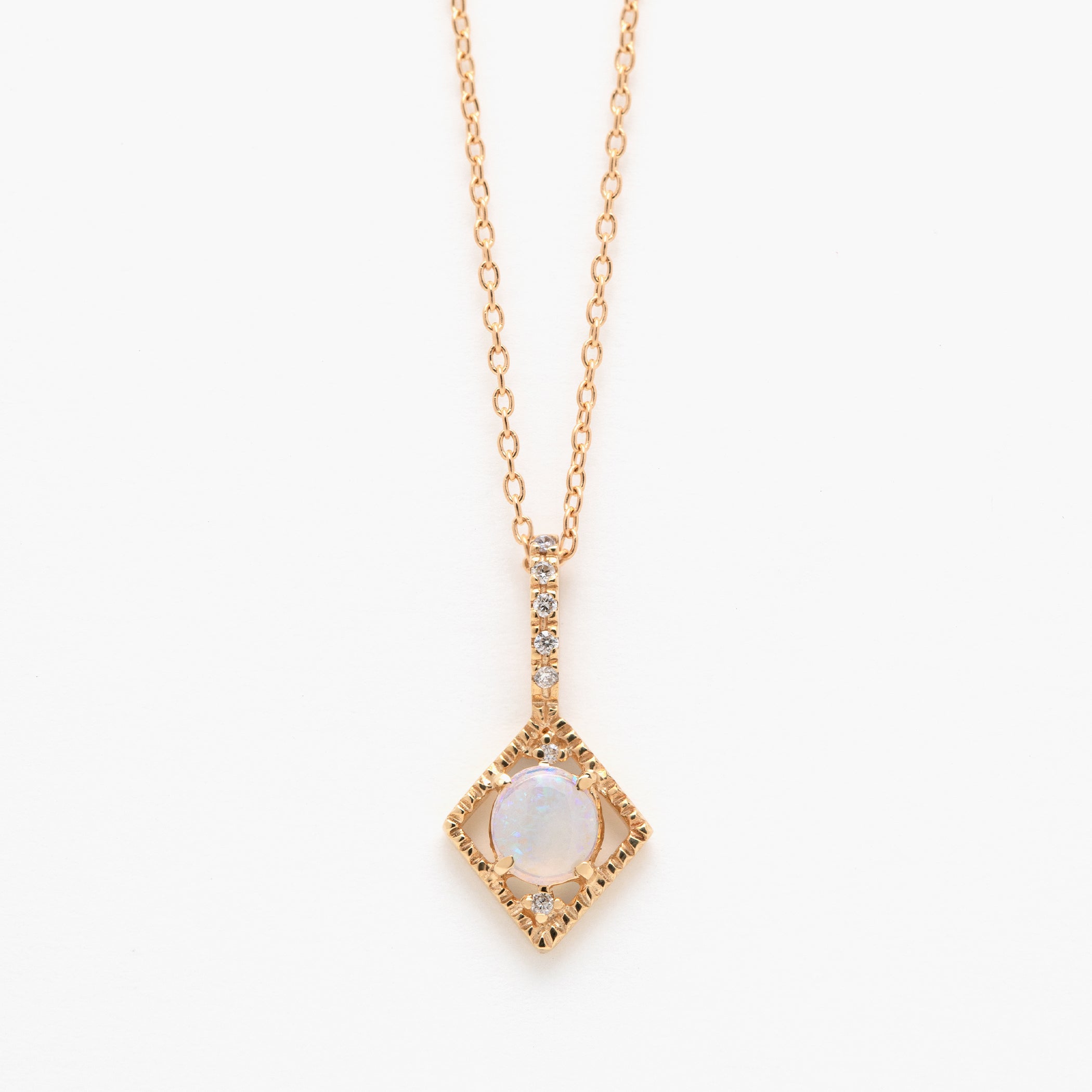 WEB限定】10月誕生石 K18 イエローゴールド オパール ネックレス