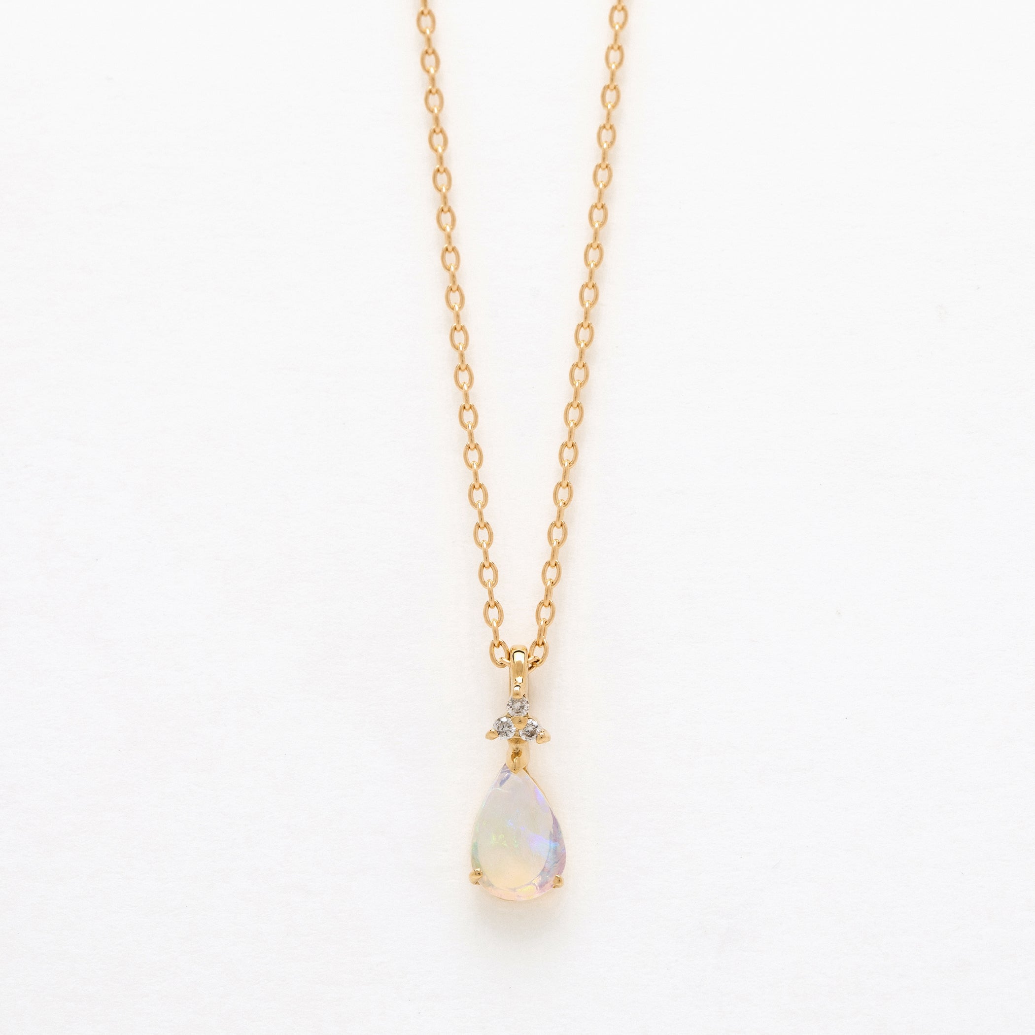 WEB限定】10月誕生石 K18 イエローゴールド オパール ネックレス