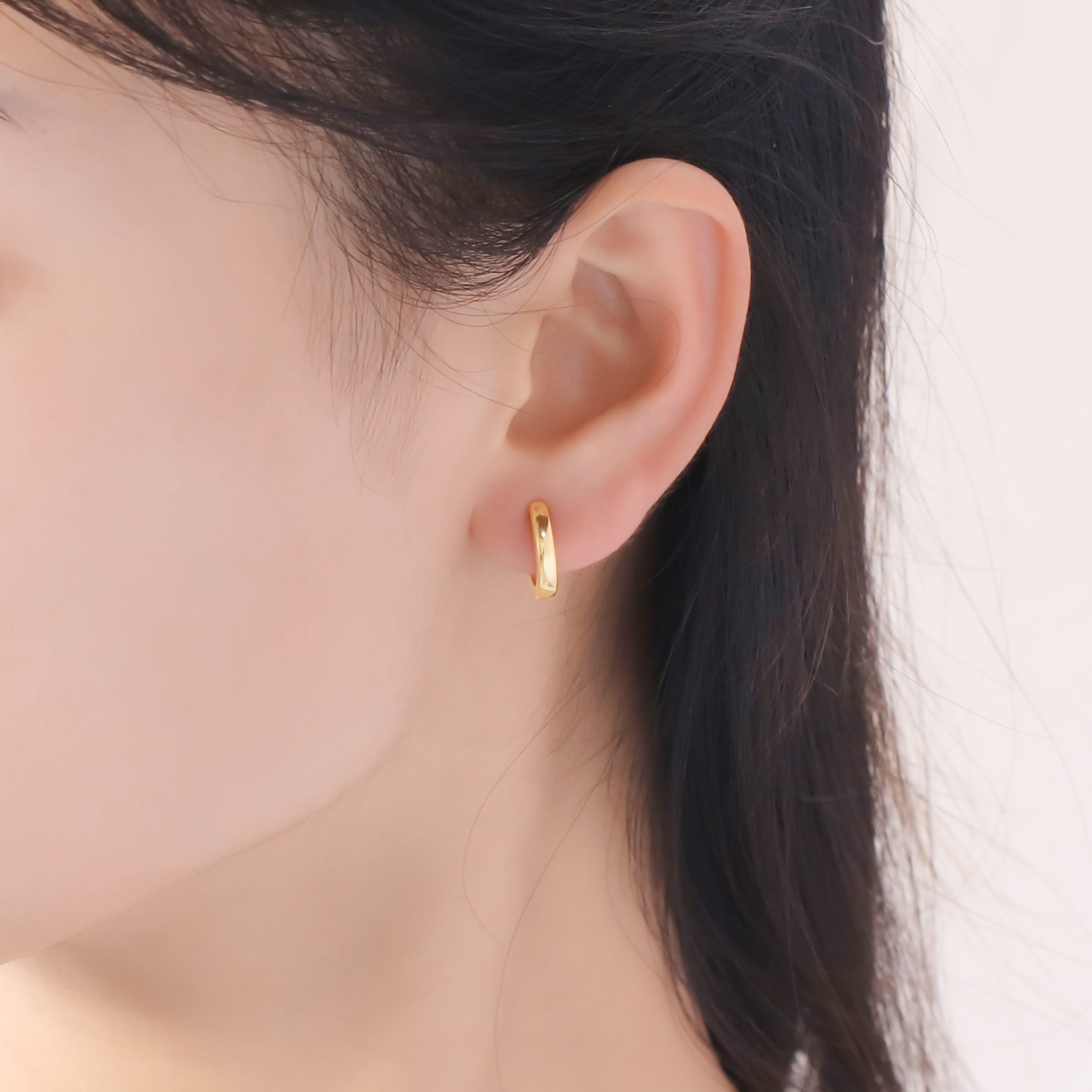 シルバー イエローゴールドメッキ イヤリング