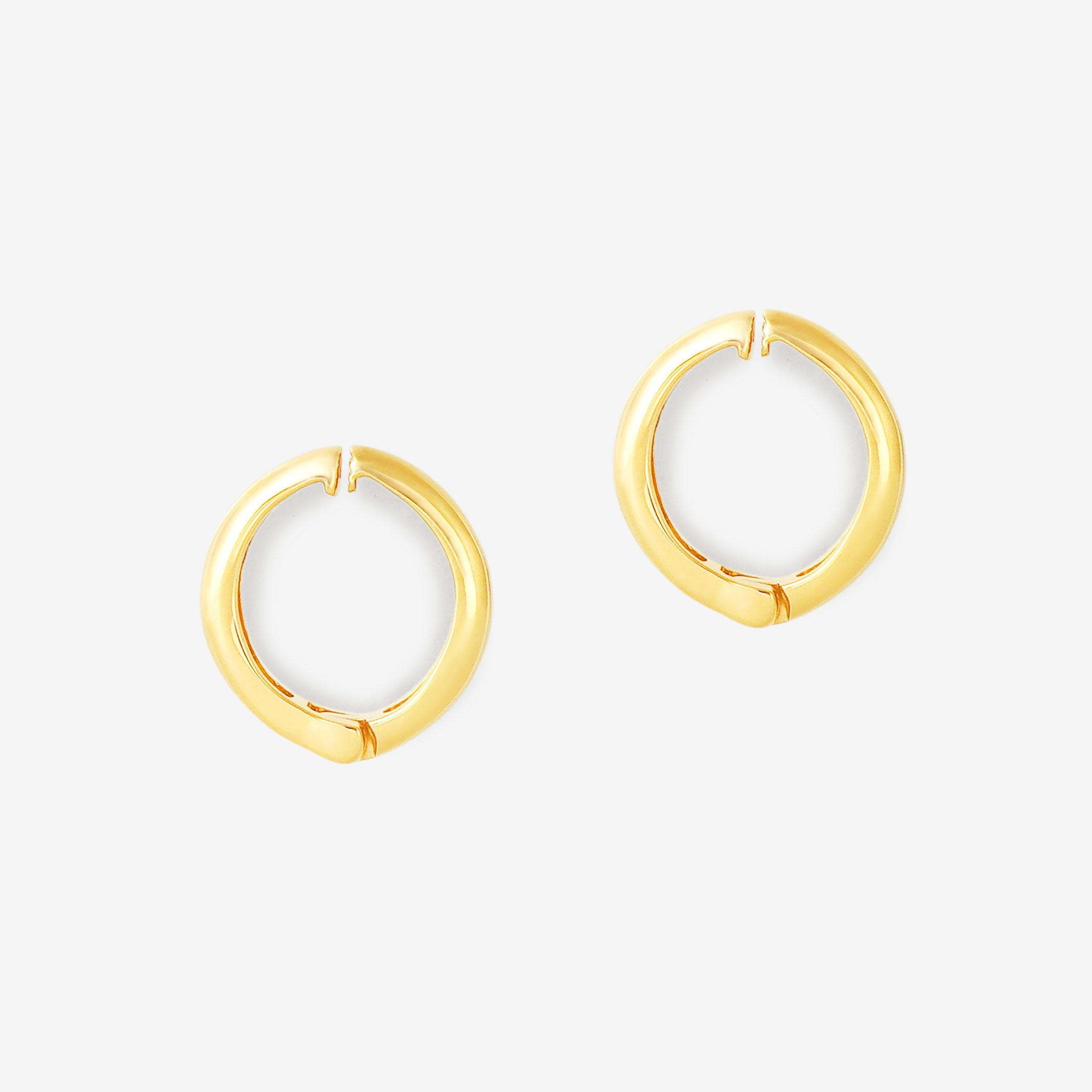 シルバー イエローゴールドメッキ イヤリング