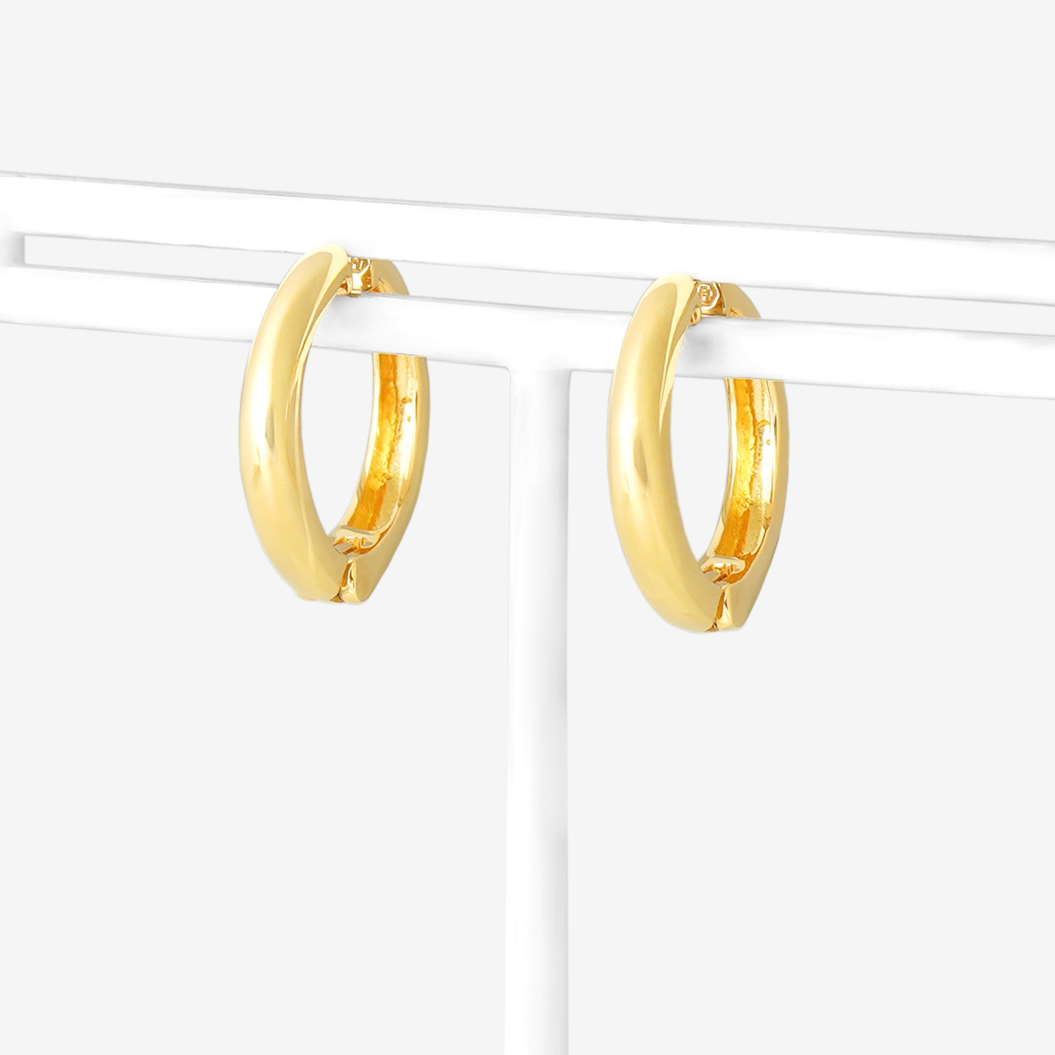 シルバー イエローゴールドメッキ イヤリング