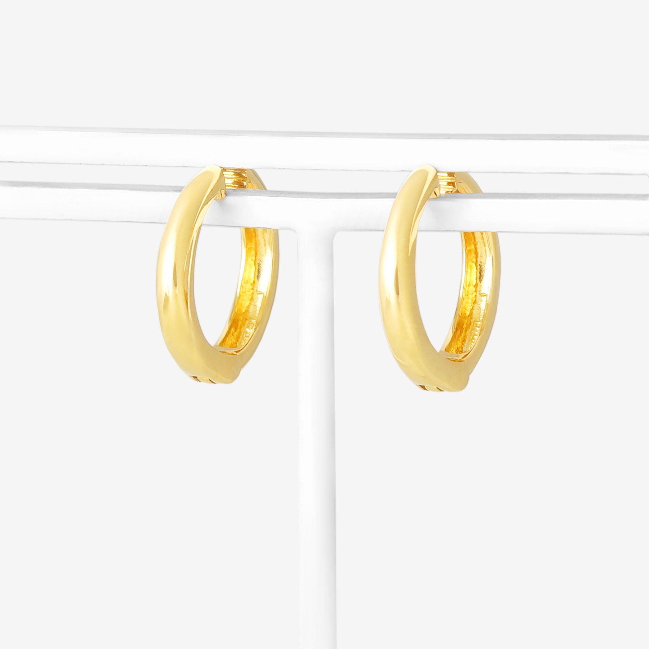 シルバー イエローゴールドメッキ イヤリング