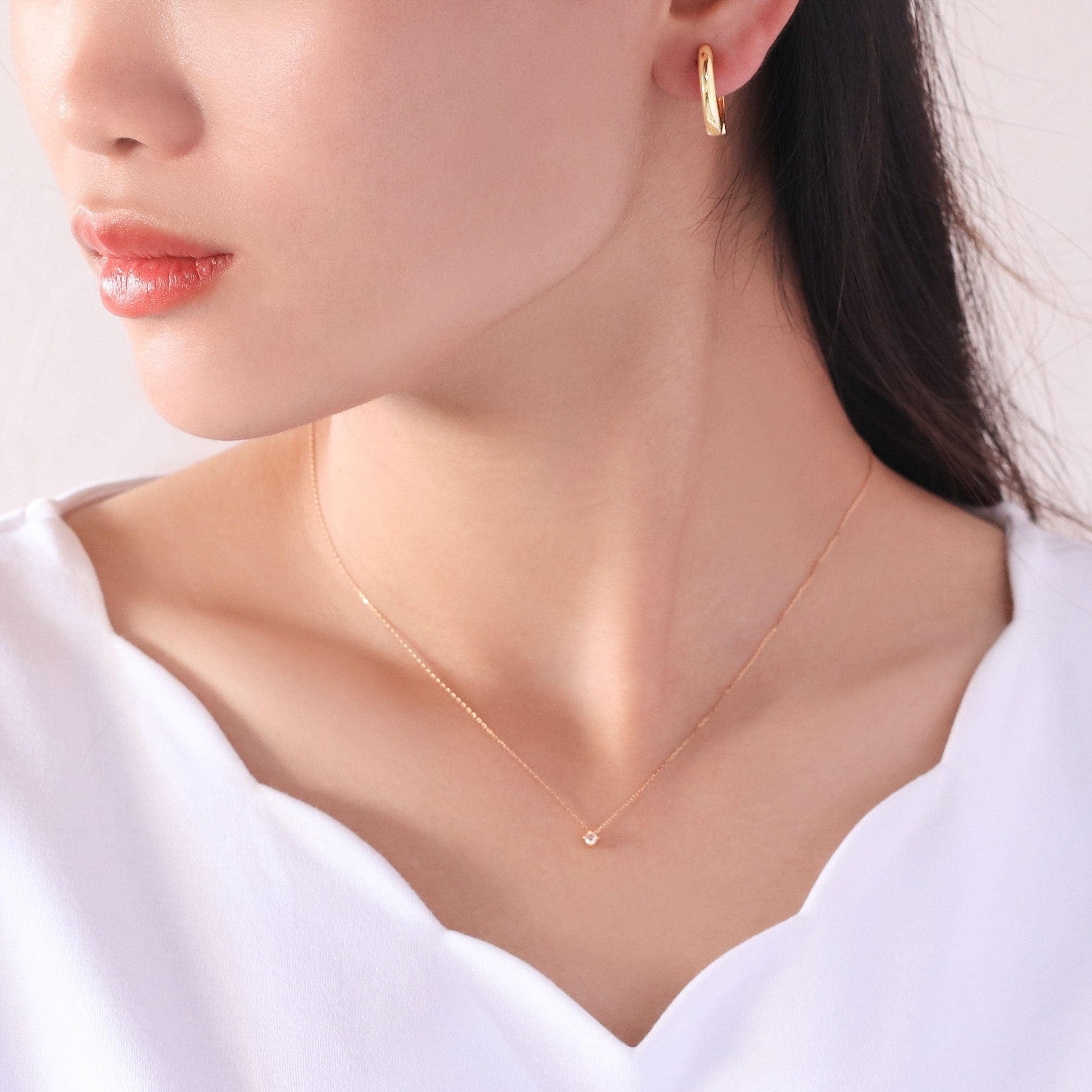 シルバー イエローゴールドメッキ イヤリング