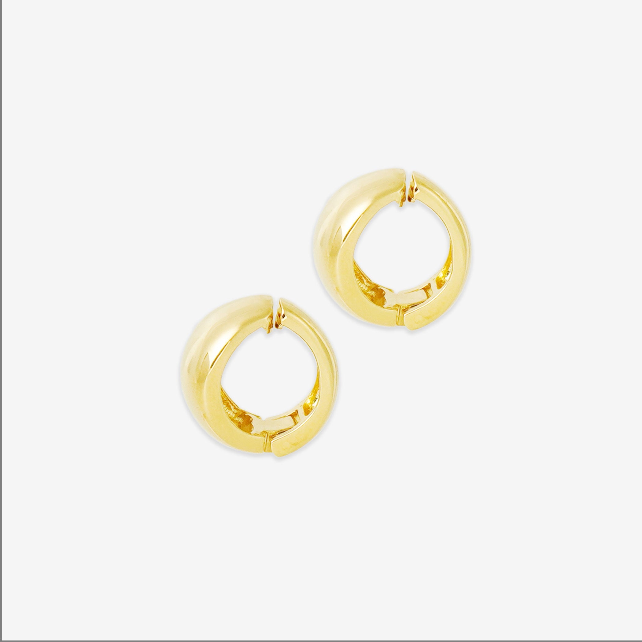 シルバー イエローゴールドメッキ イヤリング