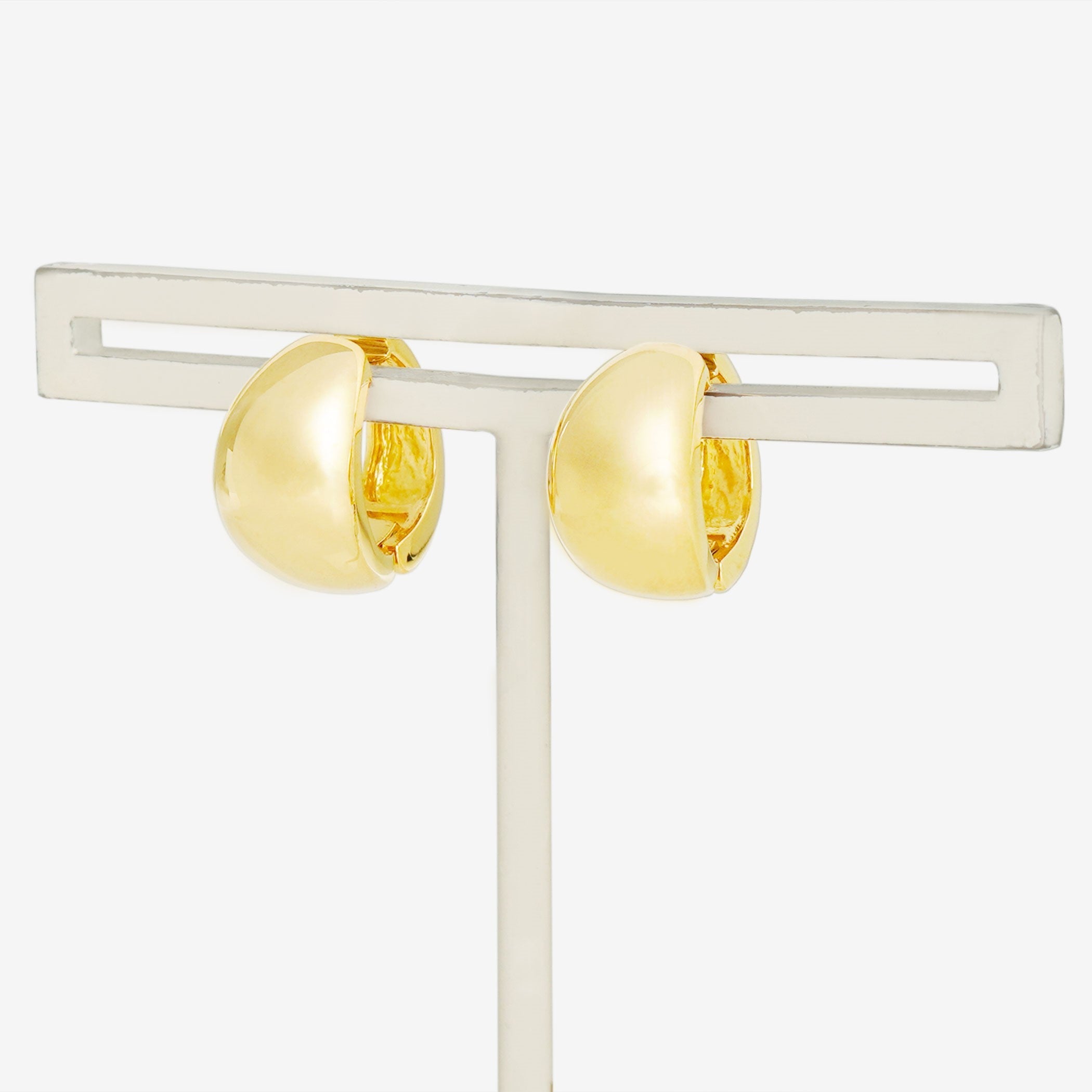 シルバー イエローゴールドメッキ イヤリング