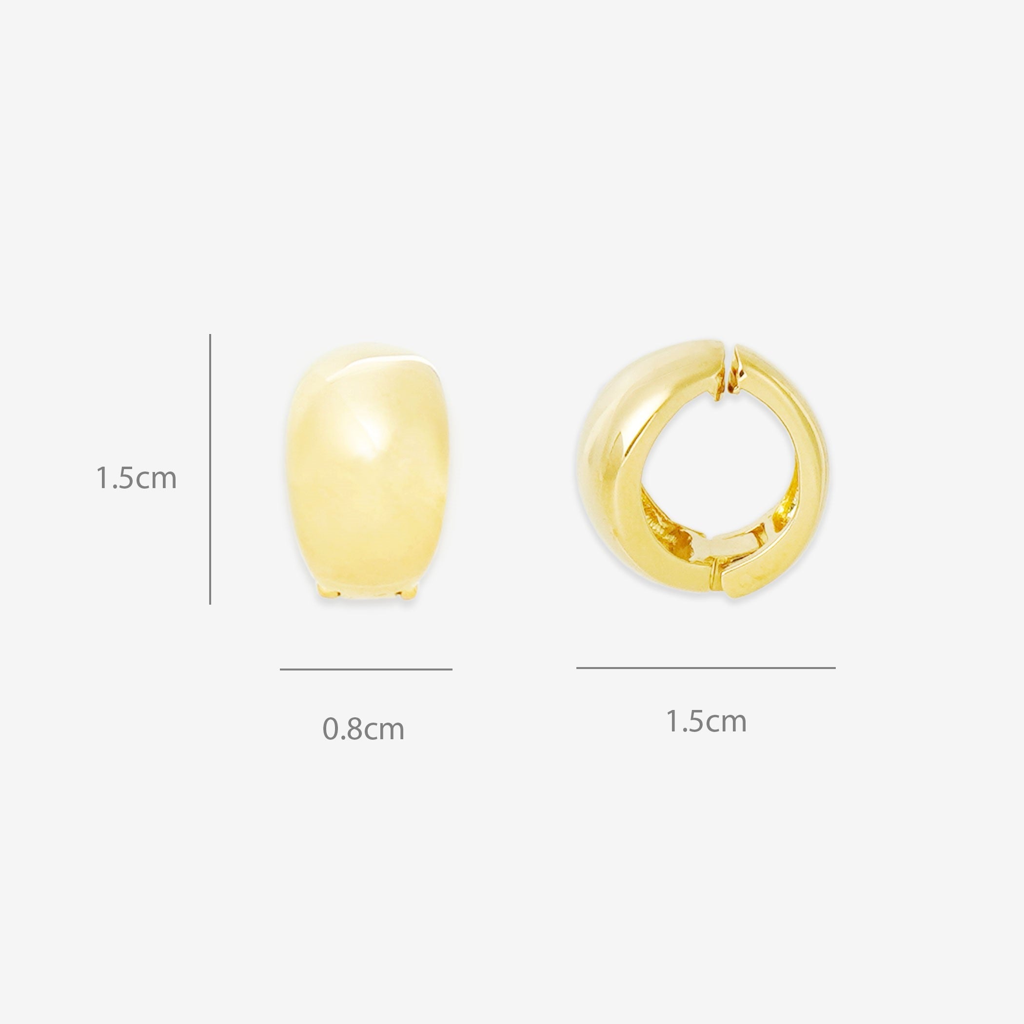 シルバー イエローゴールドメッキ イヤリング