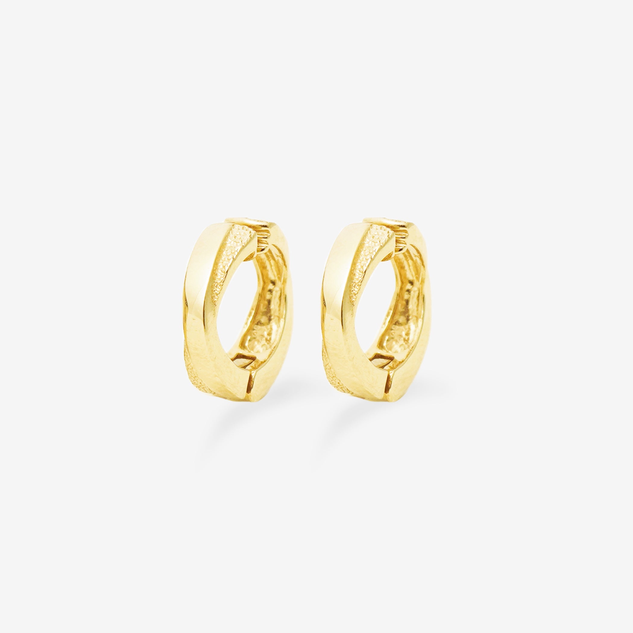 シルバー イエローゴールドメッキ イヤリング