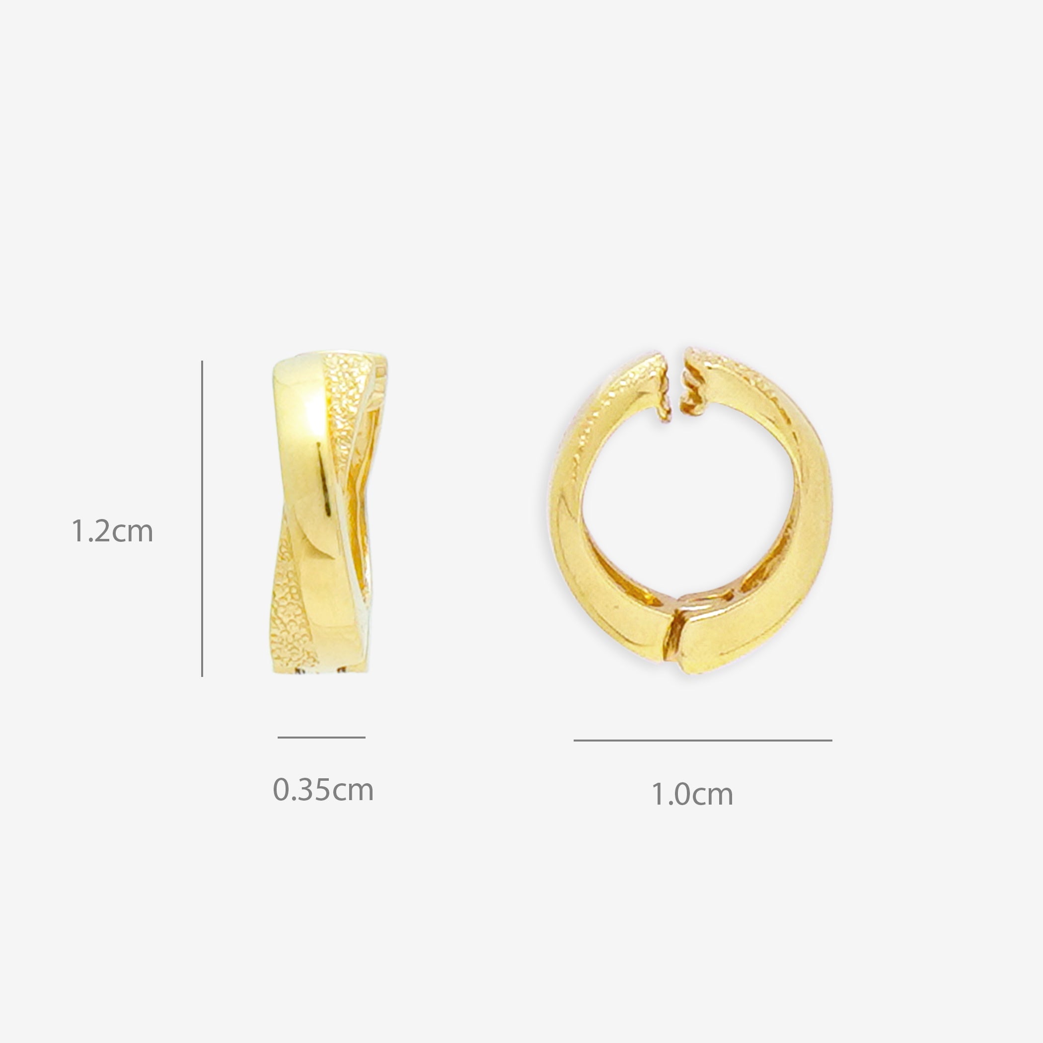 シルバー イエローゴールドメッキ イヤリング