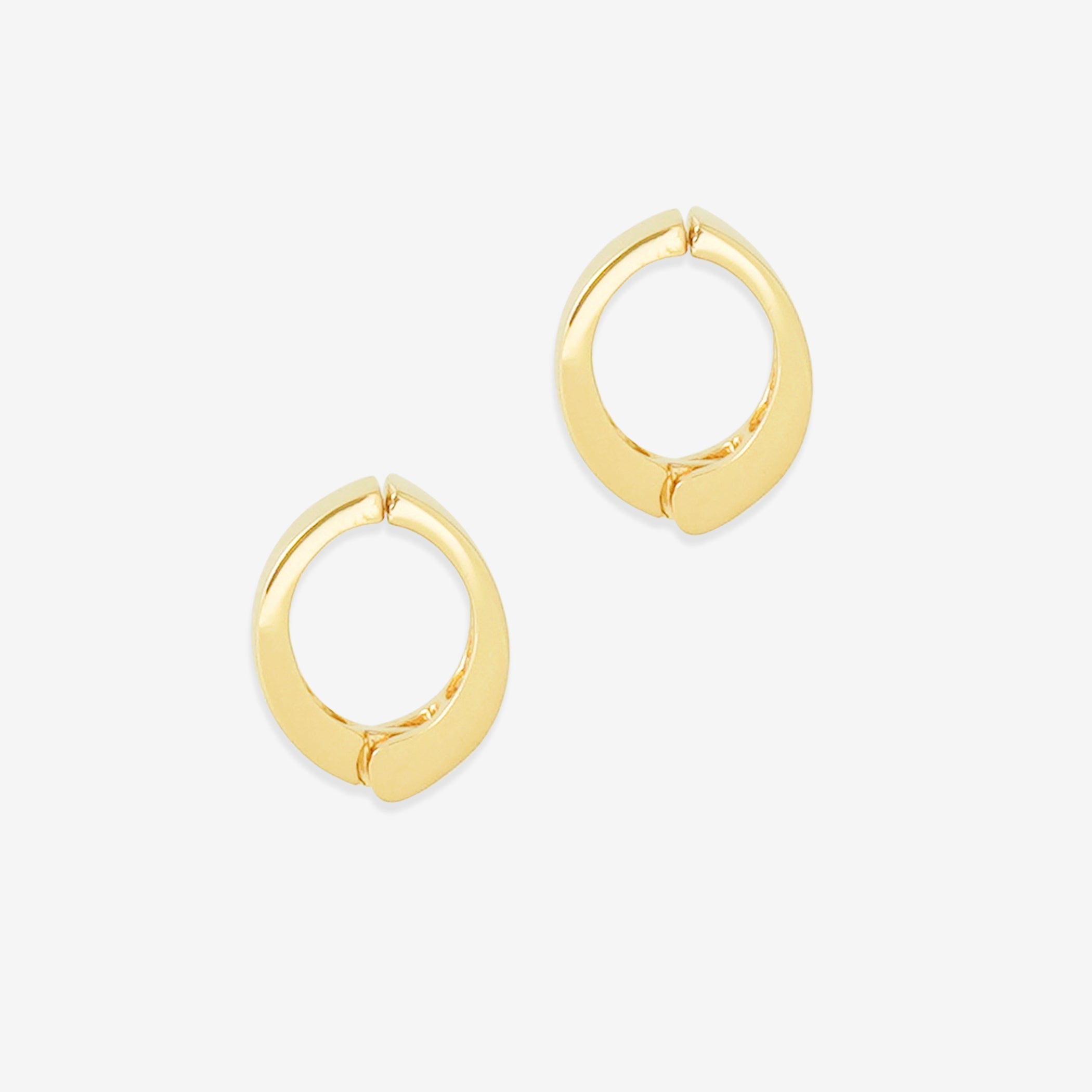 シルバー イエローゴールドメッキ イヤリング