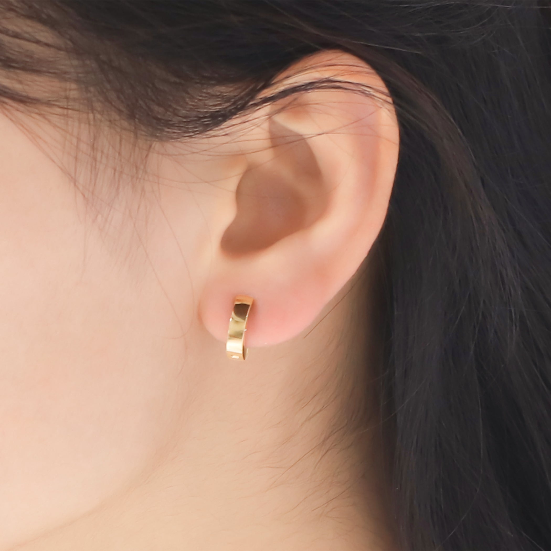 シルバー イエローゴールドメッキ イヤリング