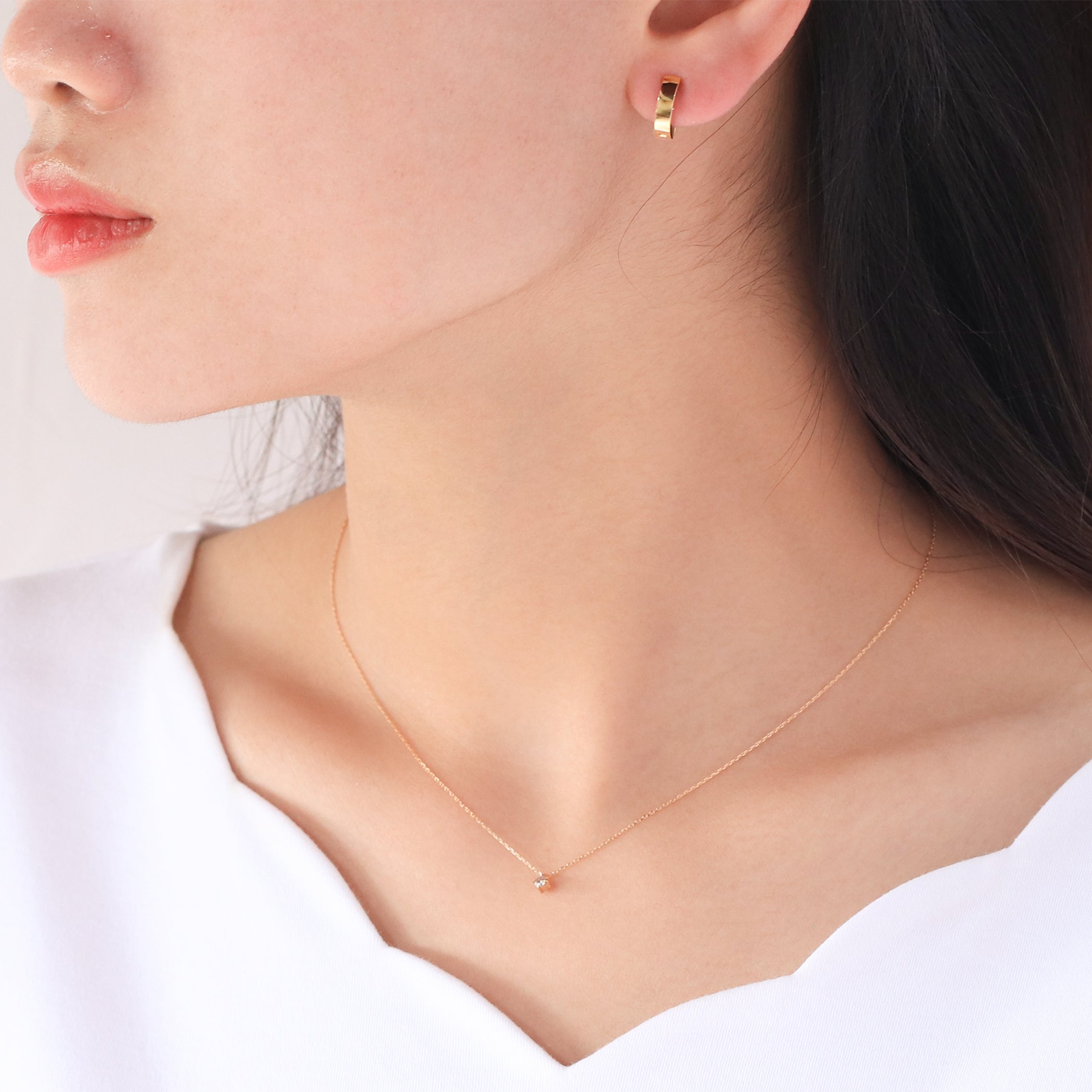 シルバー イエローゴールドメッキ イヤリング