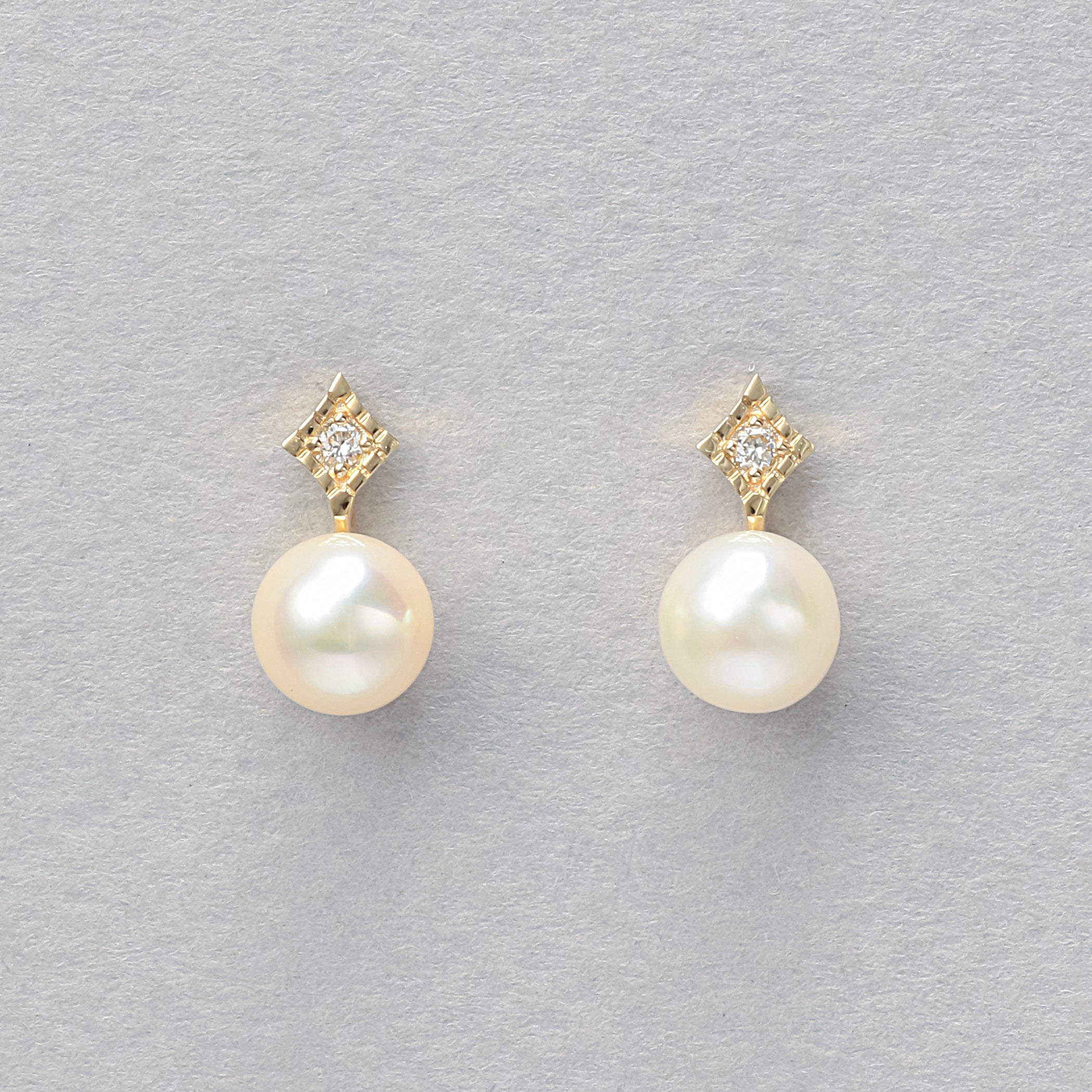 6月誕生石 K10 イエローゴールド あこや真珠 ピアス 6月誕生石 K10 イエローゴールド あこや真珠 ピアス ESTELLE