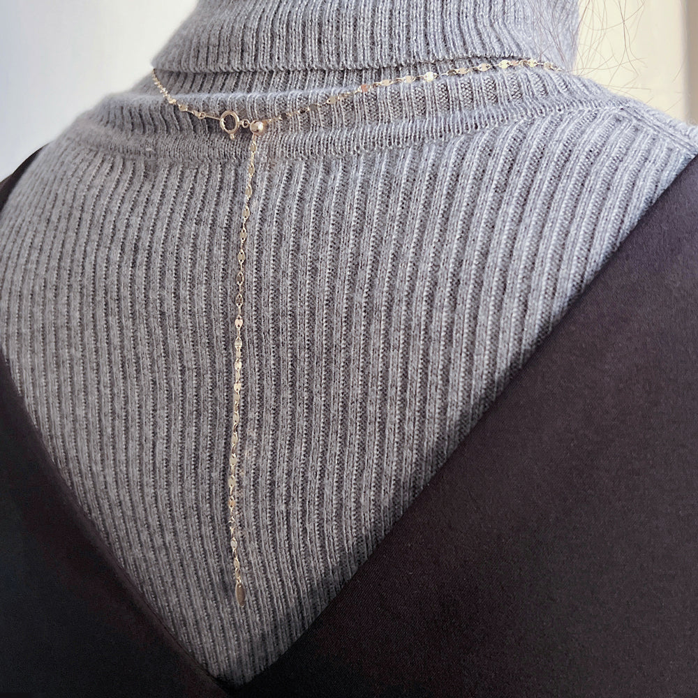 【asta Iris】K18 ピンクゴールド ダイヤモンド ロングネックレス