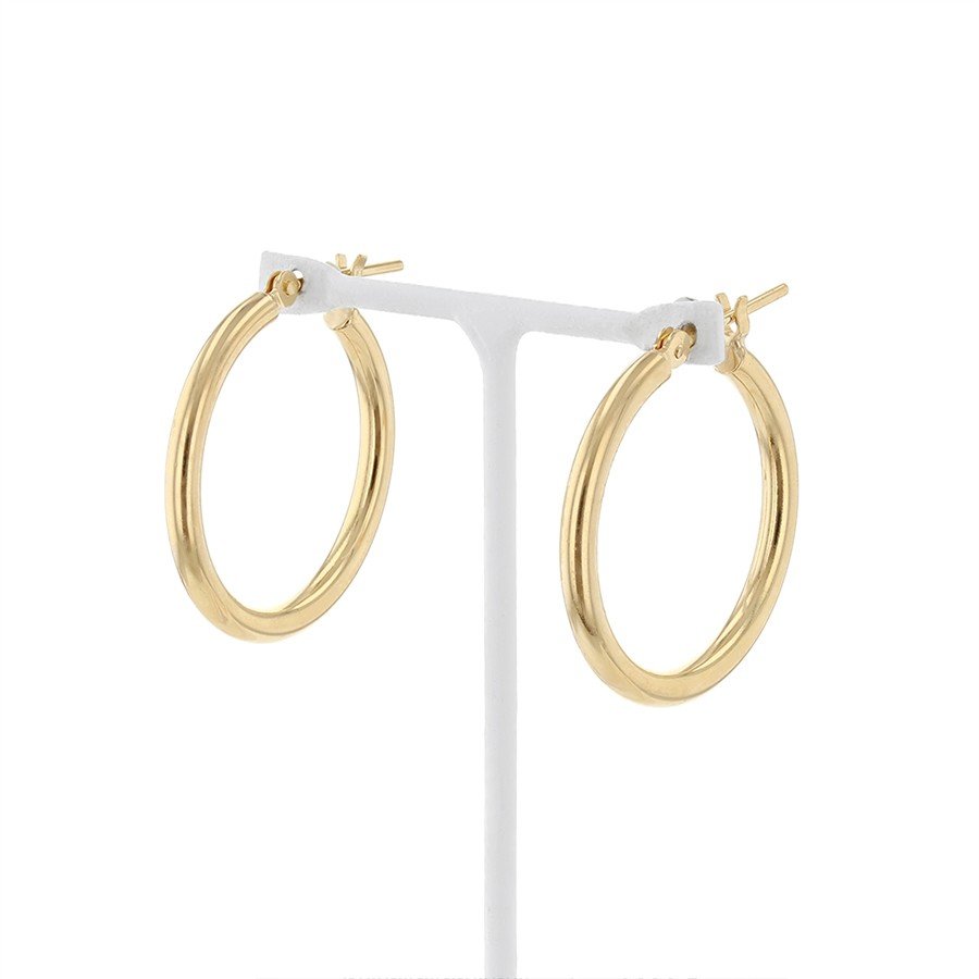 K18 イエローゴールド フープ ピアス(20mm)