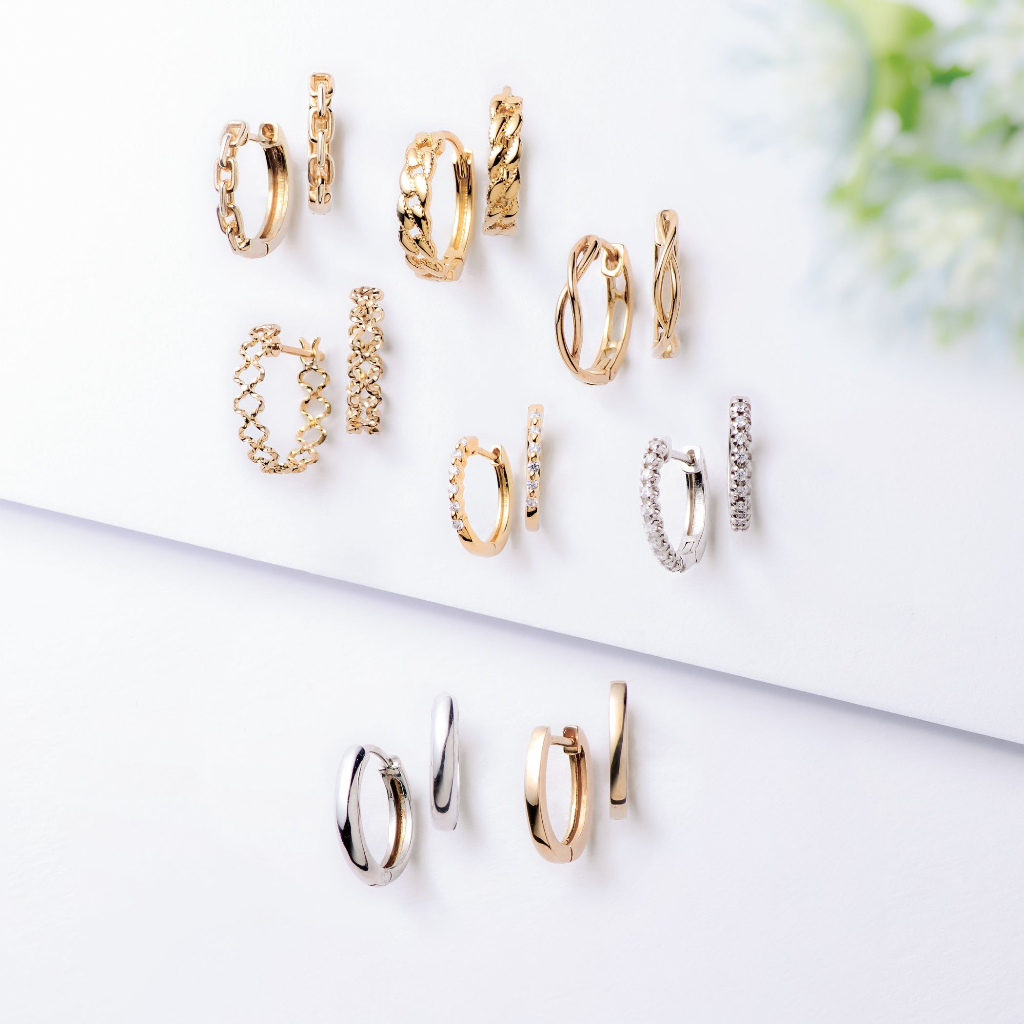 K18 イエローゴールド フープ ピアス