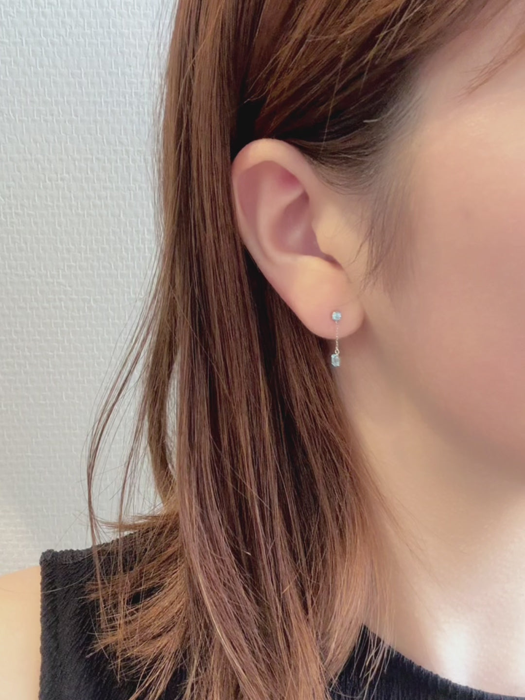 アガット◆ブルートパーズ◆チャーム（ピアス、イヤリング） K10トパーズピアスチャーム／8月中旬発送予定｜ピアスチャーム