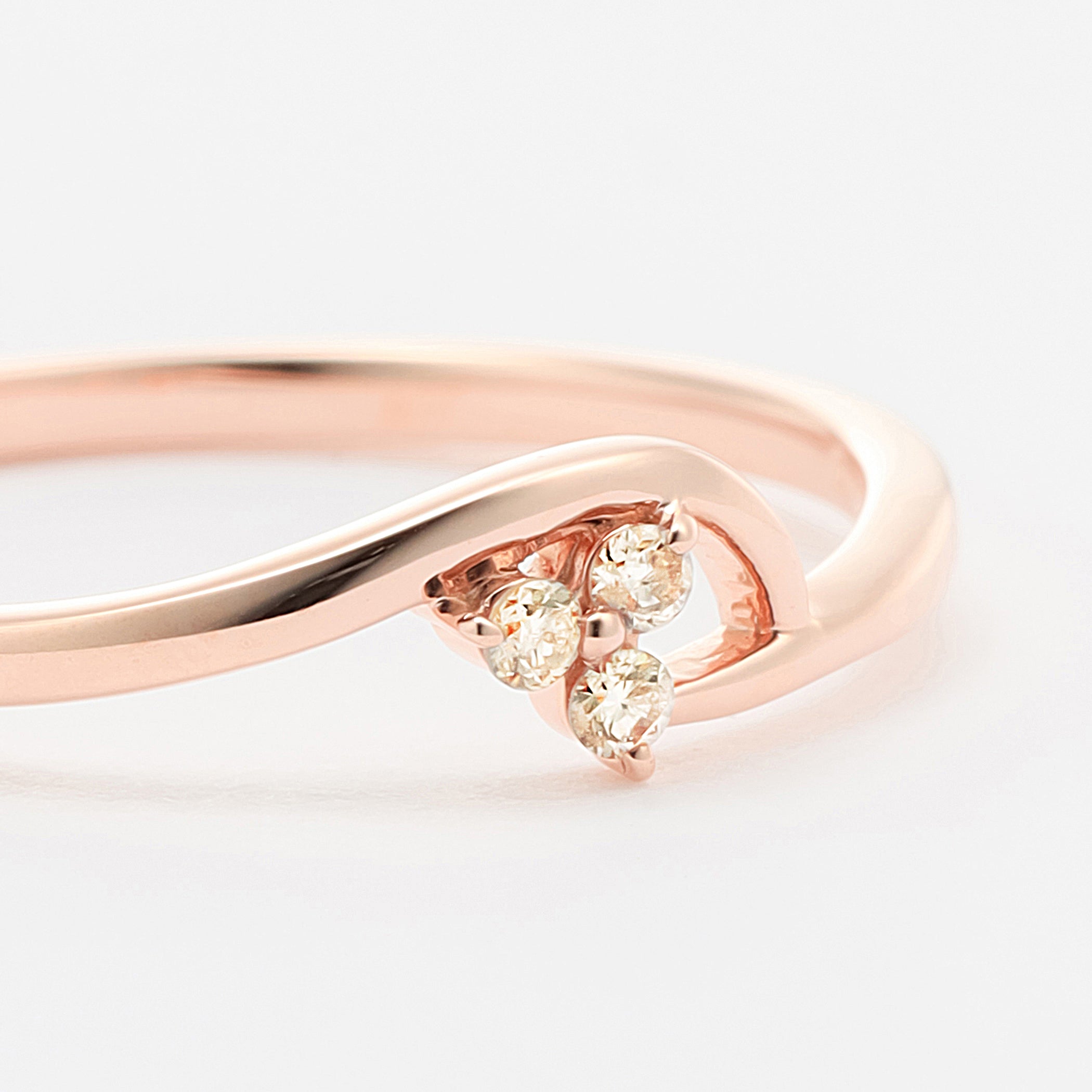 K10 ピンクゴールド ダイヤモンド リング