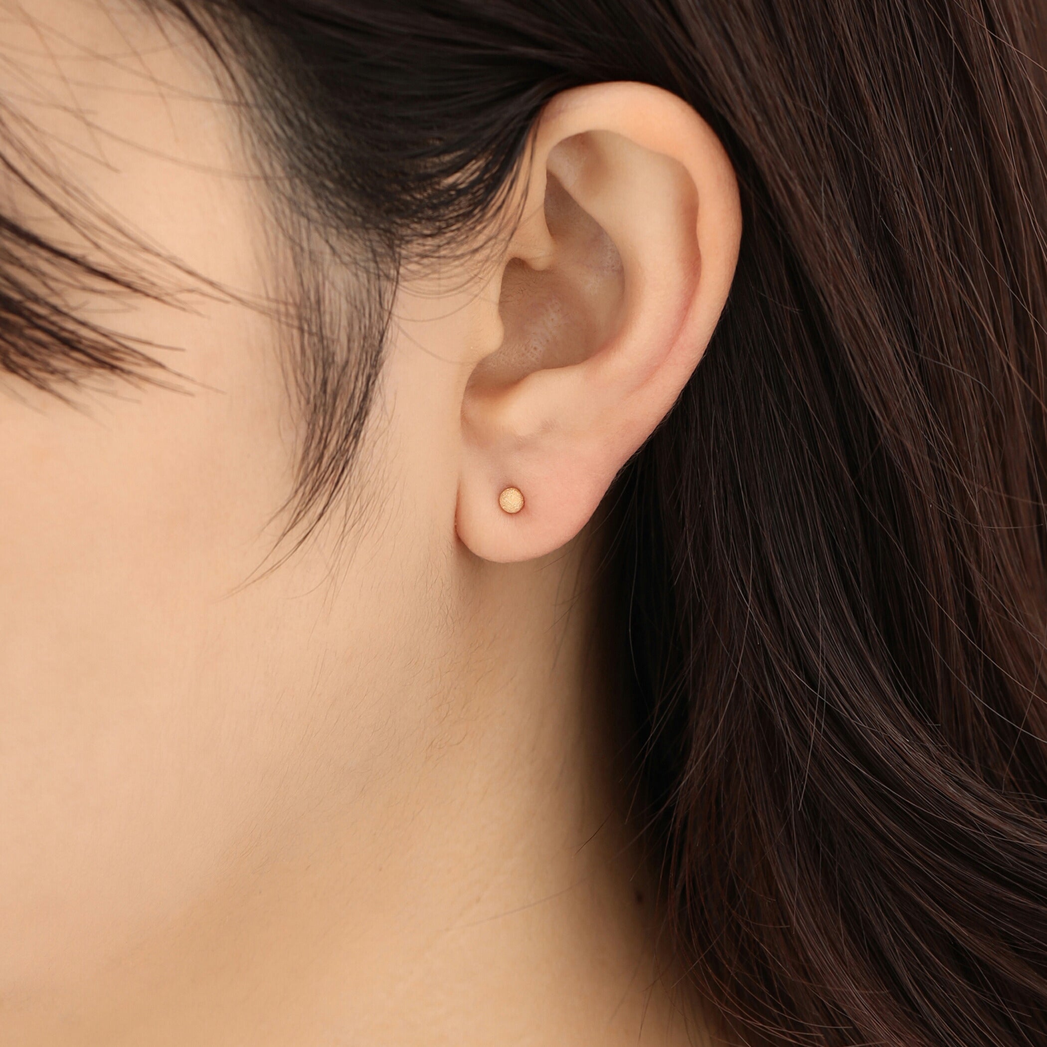 K18 イエローゴールド 丸玉 ピアス(3mm)