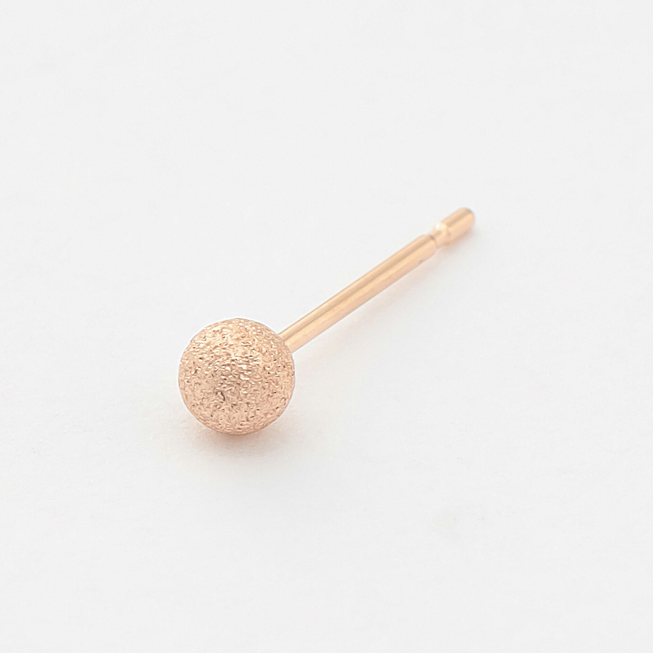 K18 ピンクゴールド 丸玉 ピアス(3mm)