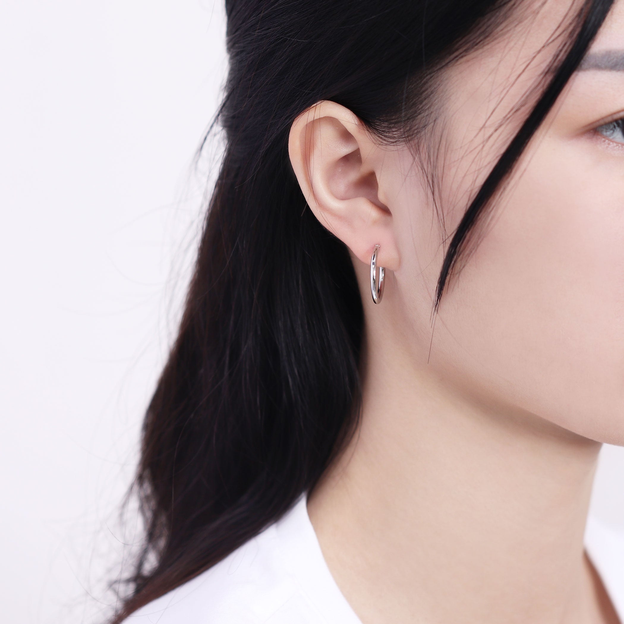 プラチナ フープ ピアス(20mm)