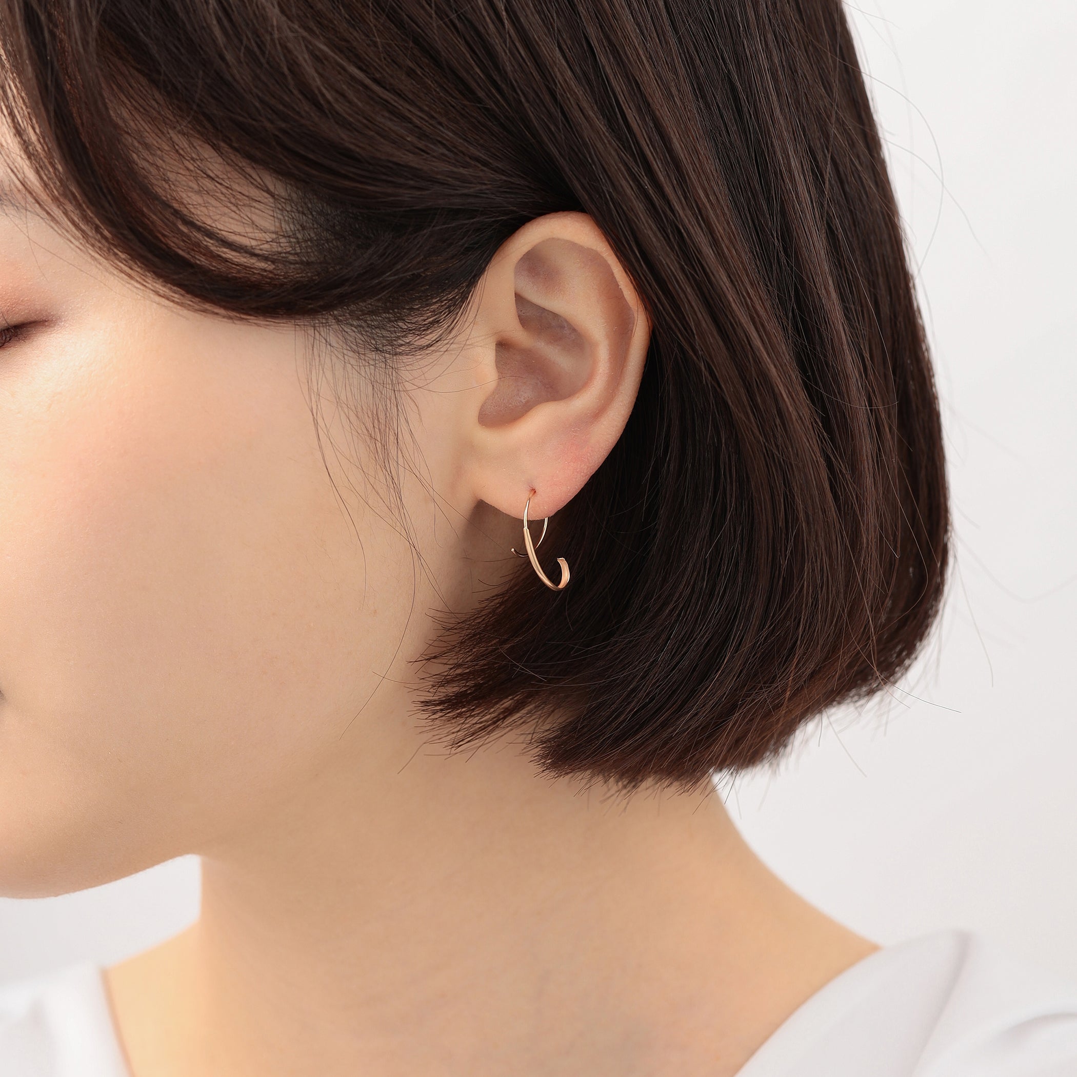 【WEB限定】K10 イエローゴールド フック ピアス