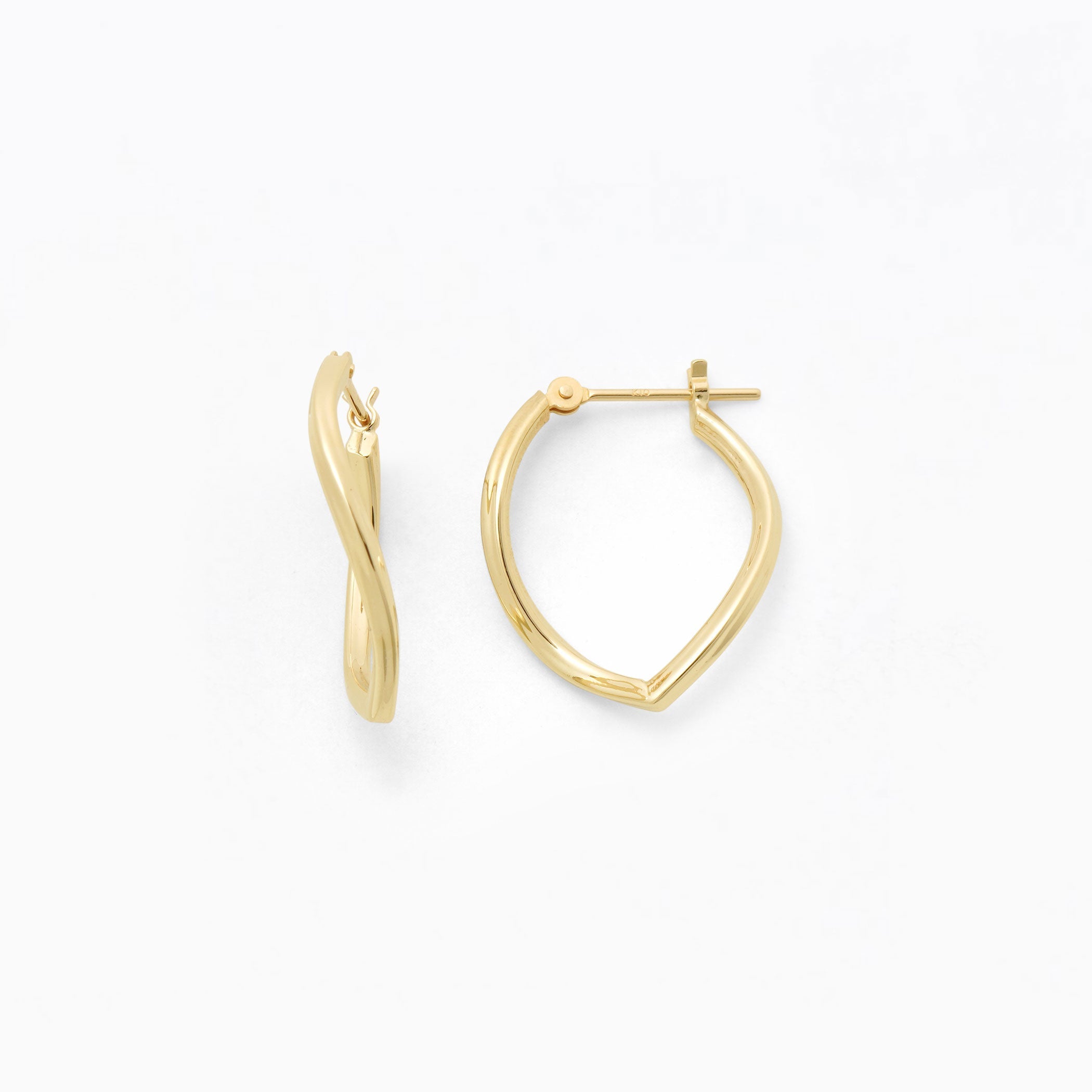 【WEB限定】K10 イエローゴールド フープ ピアス