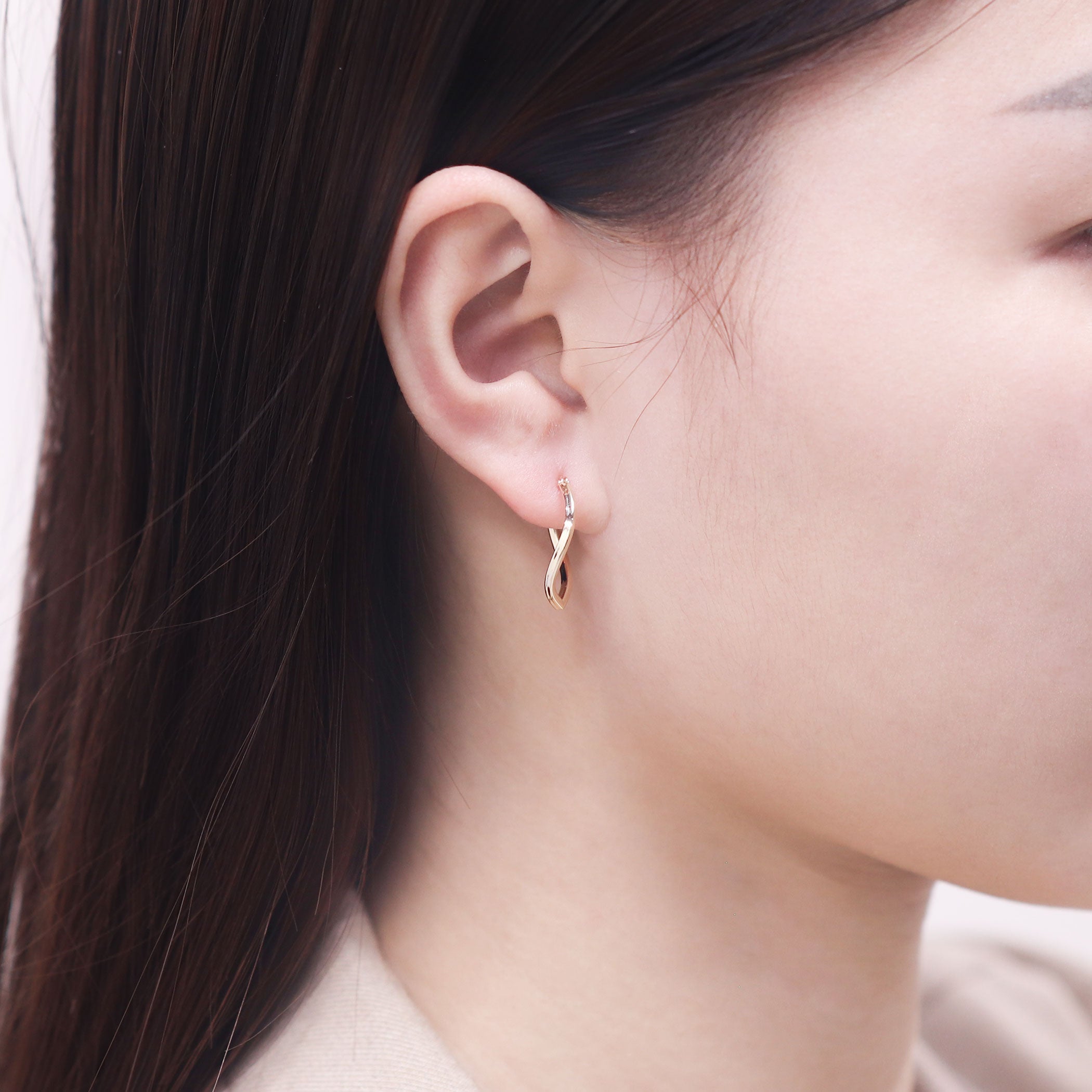 【WEB限定】K10 イエローゴールド フープ ピアス