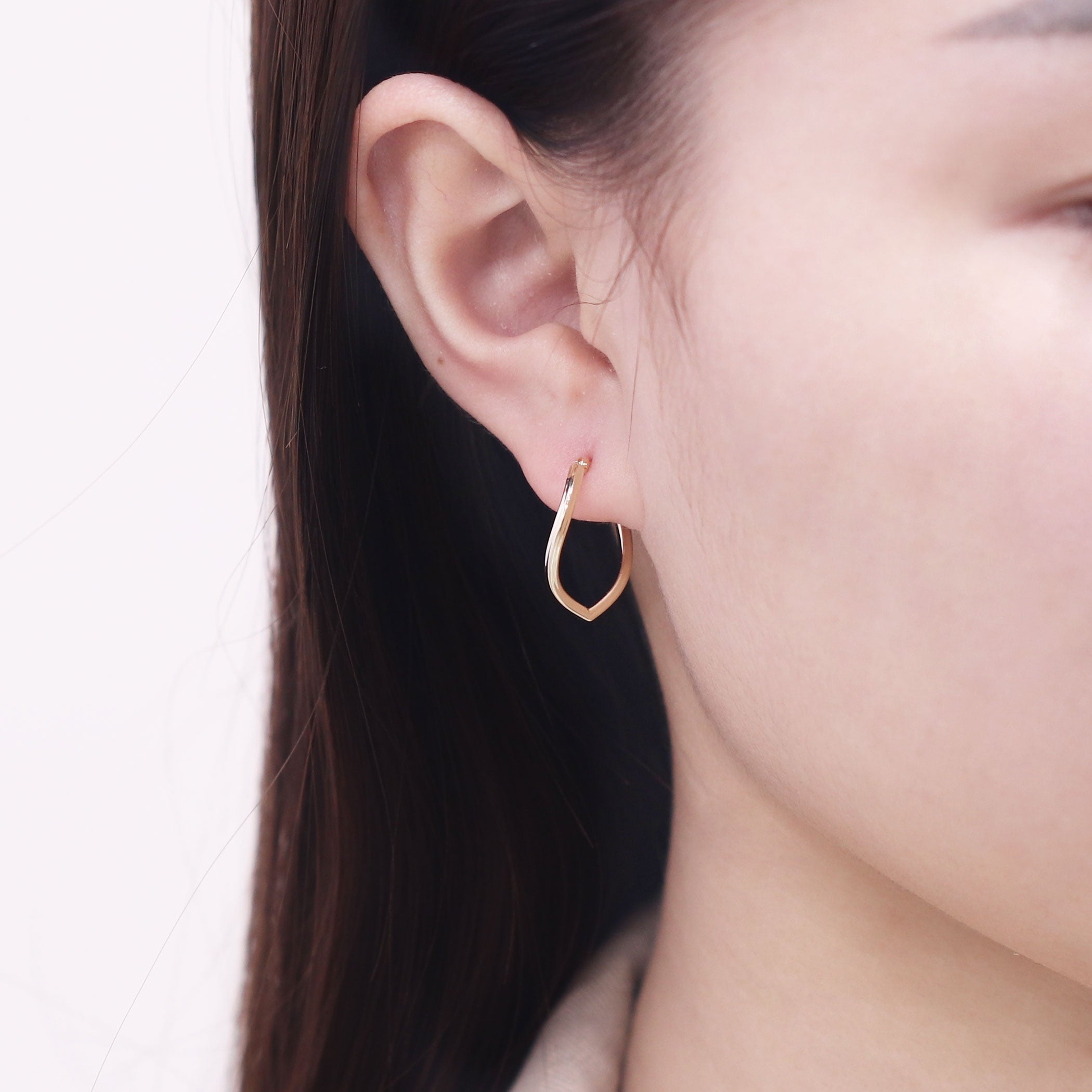 【WEB限定】K10 イエローゴールド フープ ピアス