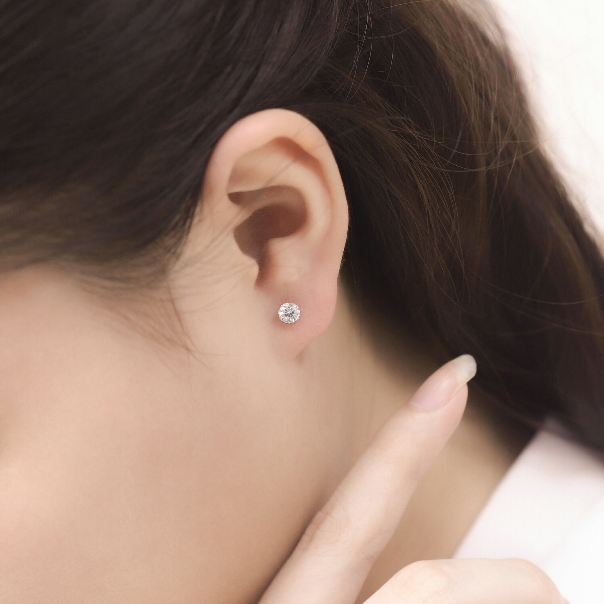 K18 イエローゴールド キュービックジルコニア ピアス