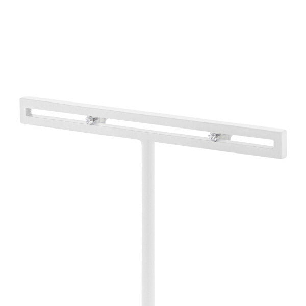 K18 ホワイトゴールド キュービックジルコニア ピアス(2mm)