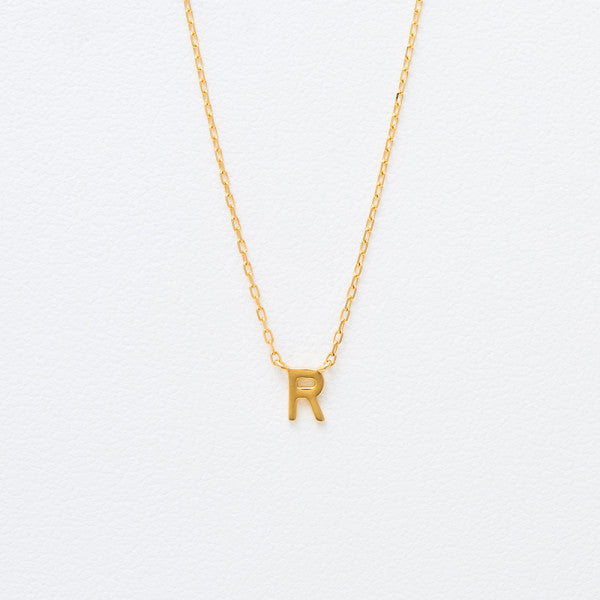 新品 未使用 K18PGイニシャル アルファベット R ネックレス K18 イニシャル ダイヤモンド プチ ネックレス プチイニシャル