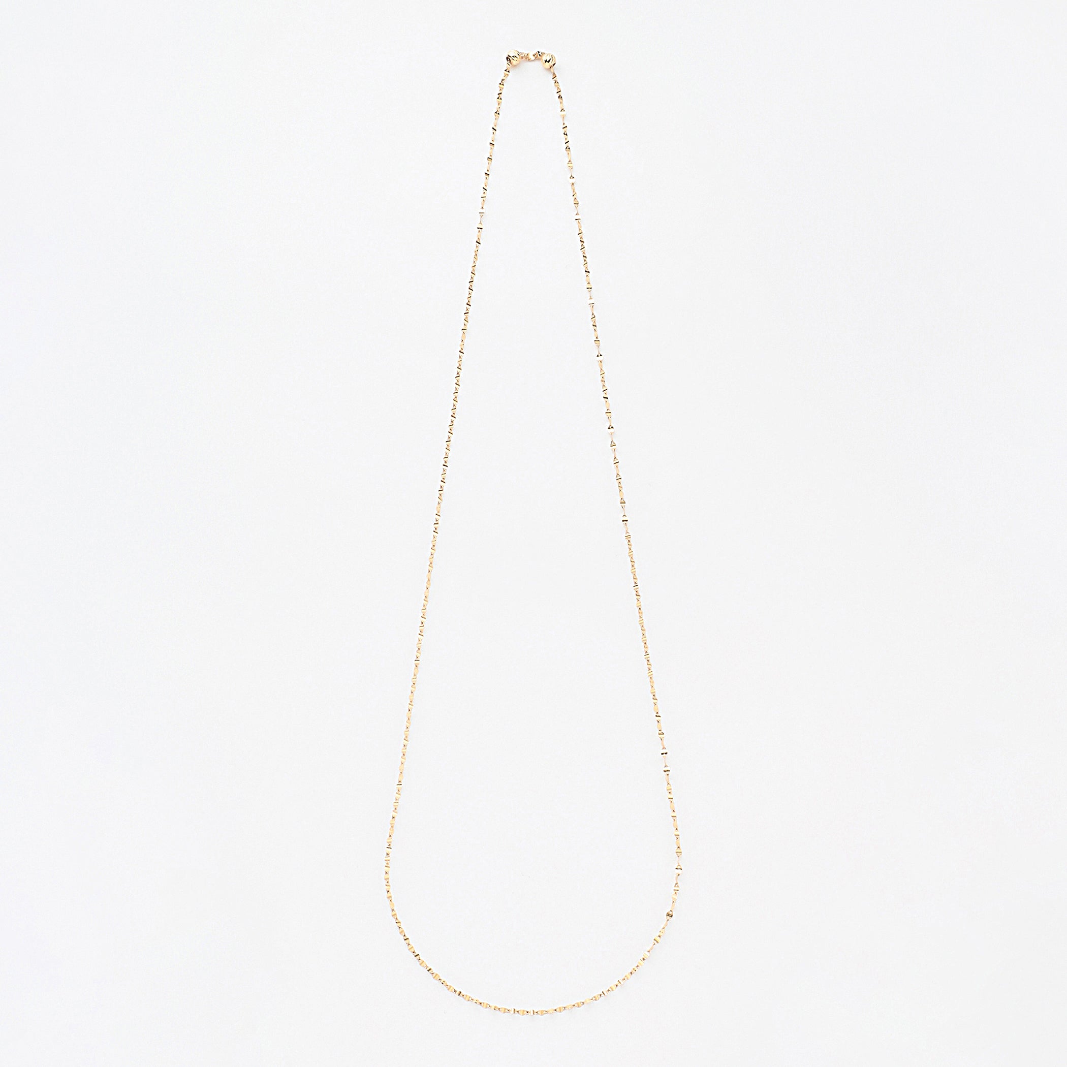 K10 イエローゴールド ロング デザインネックレス(70cm)