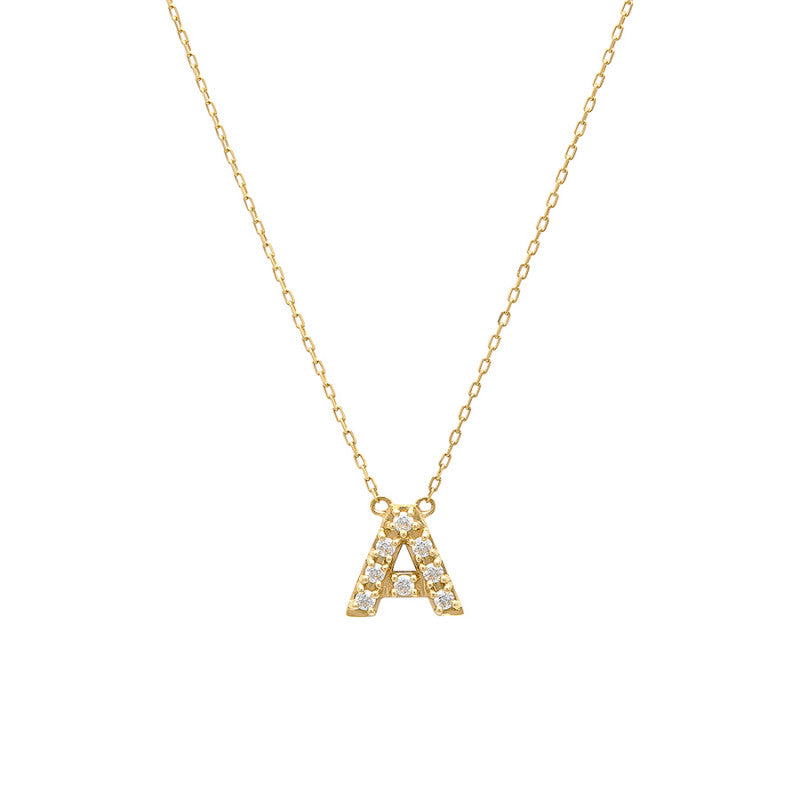 【WEB限定】K10 イエローゴールド ダイヤモンド イニシャル ネックレス(A) ミルフローラ(Milluflora)公式通販サイト