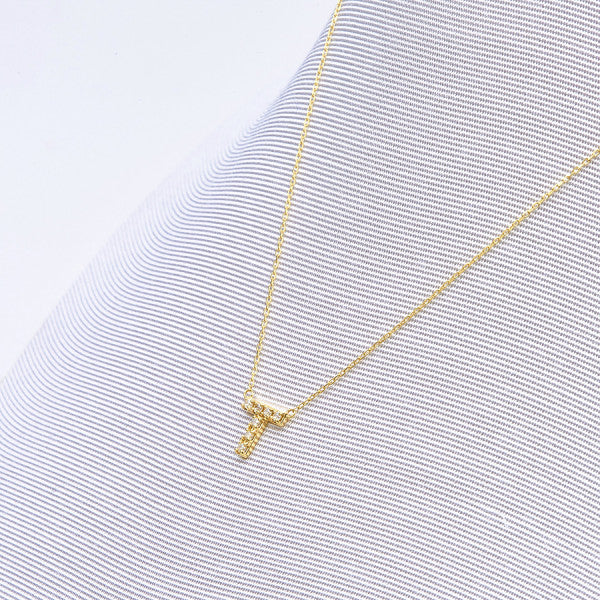 【WEB限定】K10 イエローゴールド ダイヤモンド イニシャル ネックレス(T)