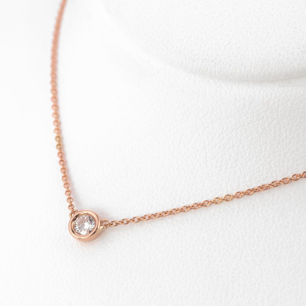 【WEB限定】K18 ピンクゴールド ダイヤモンド ネックレス(0.12ct)