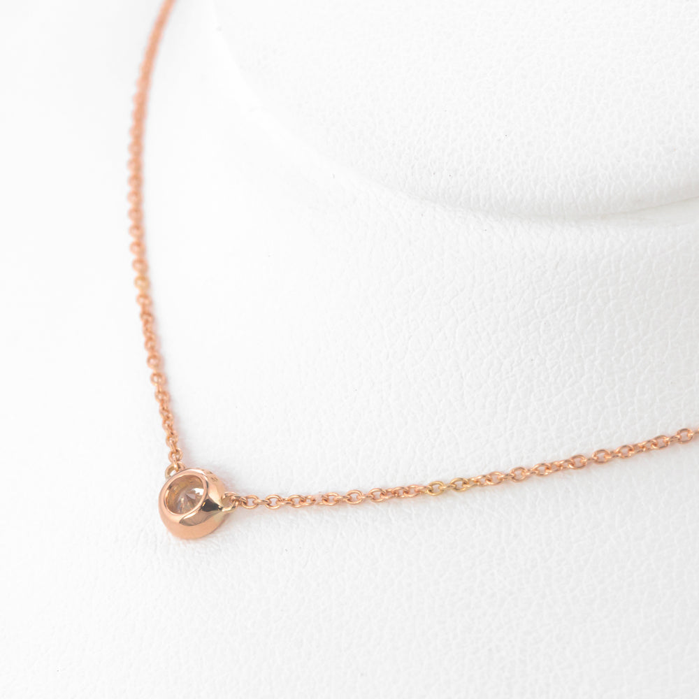 【WEB限定】K18 ピンクゴールド ダイヤモンド ネックレス(0.12ct)