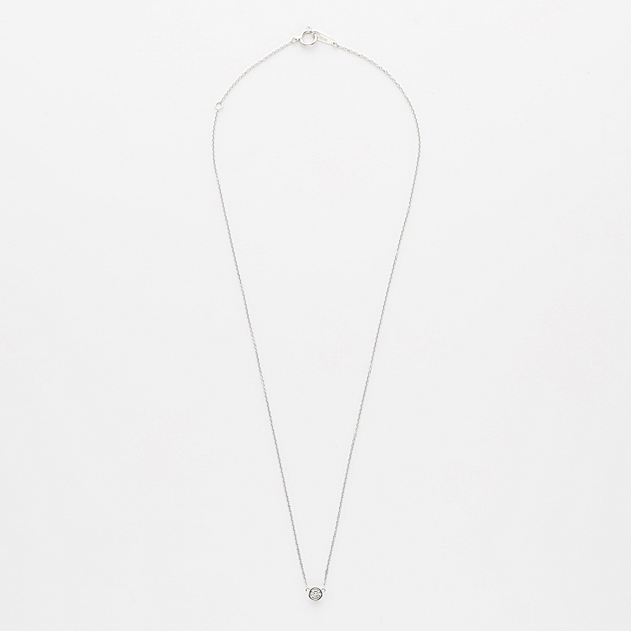 【WEB限定】K18 ホワイトゴールド ダイヤモンド ネックレス(0.12ct)