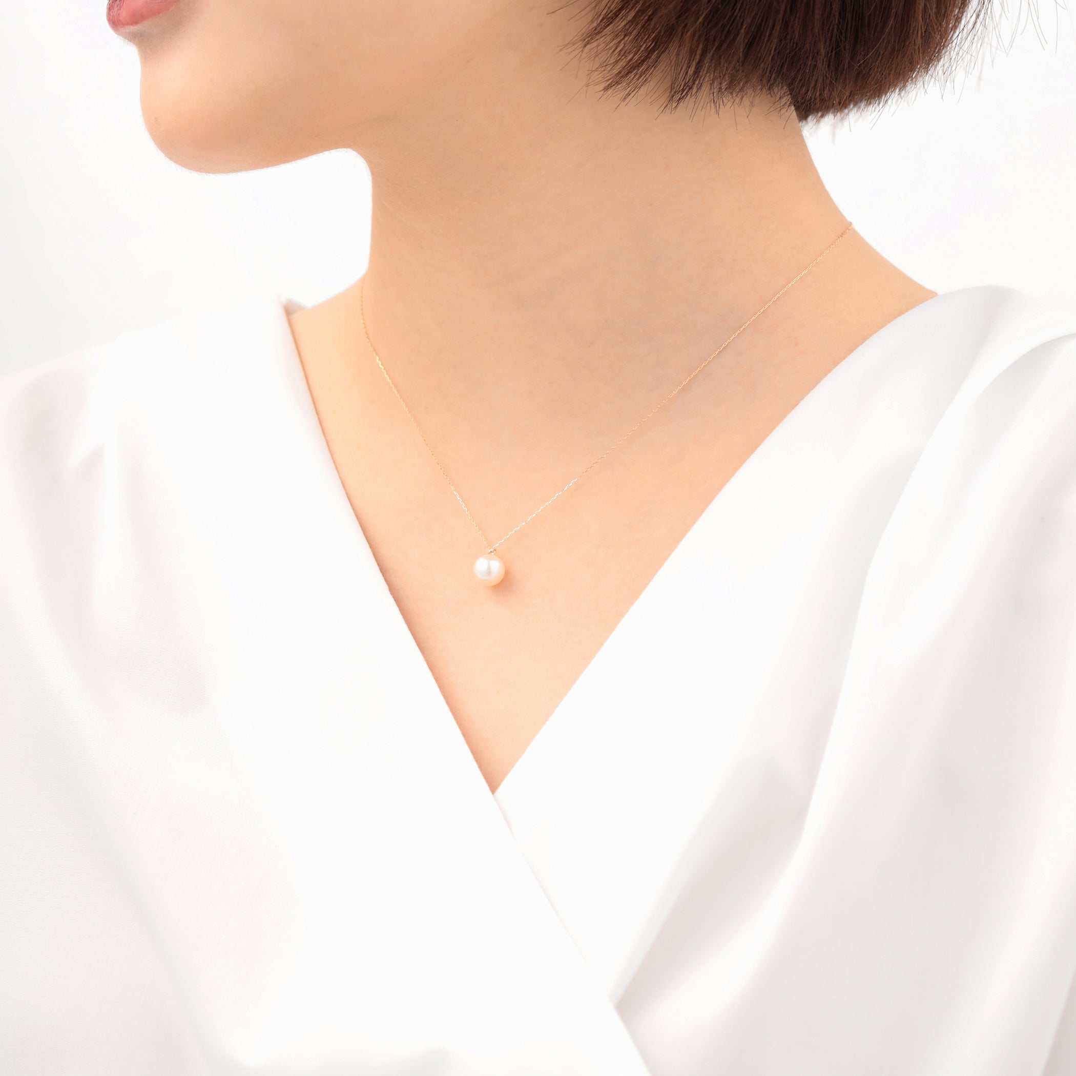 【WEB限定】6月誕生石 K10 イエローゴールド あこや真珠 ネックレス