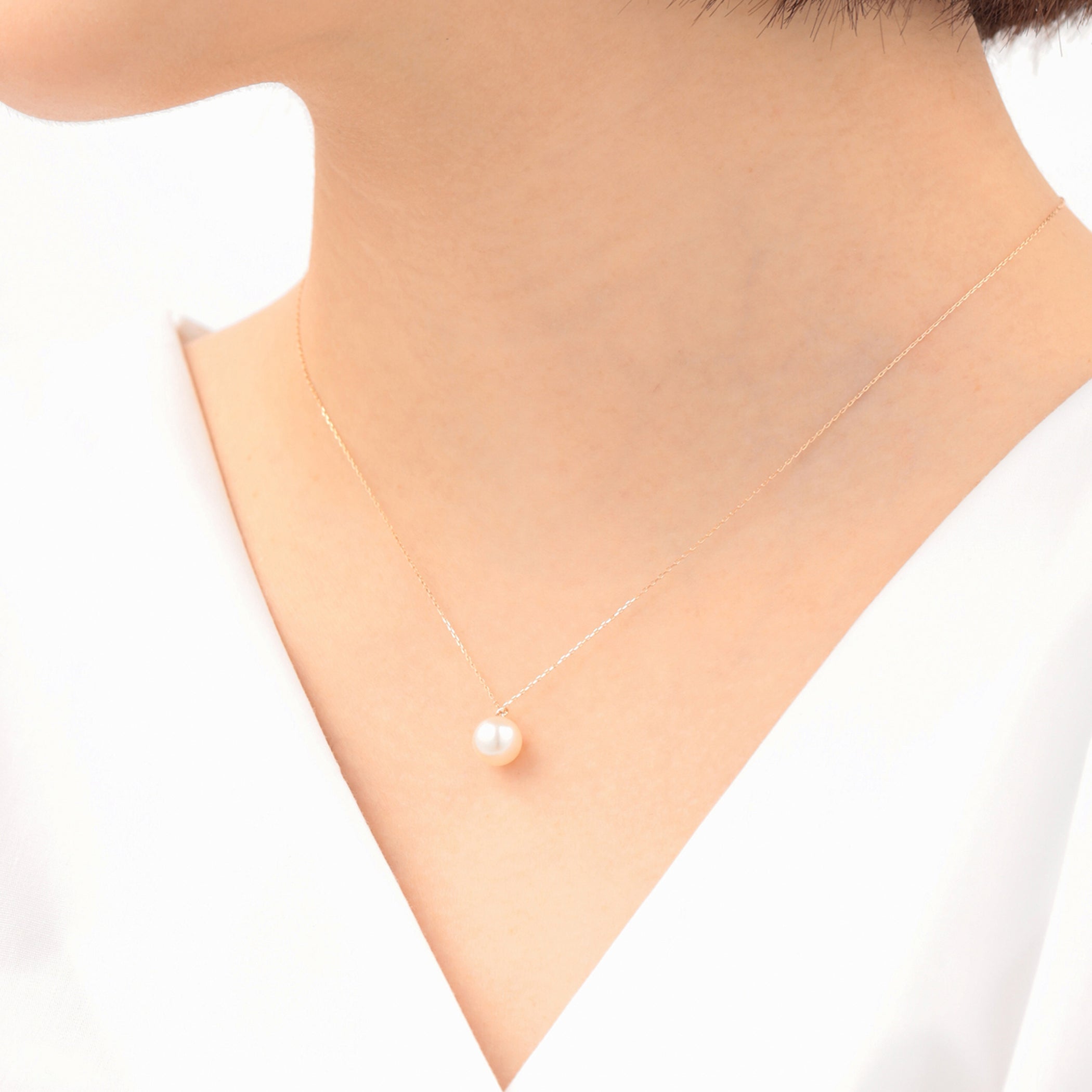 【WEB限定】6月誕生石 K10 イエローゴールド あこや真珠 ネックレス