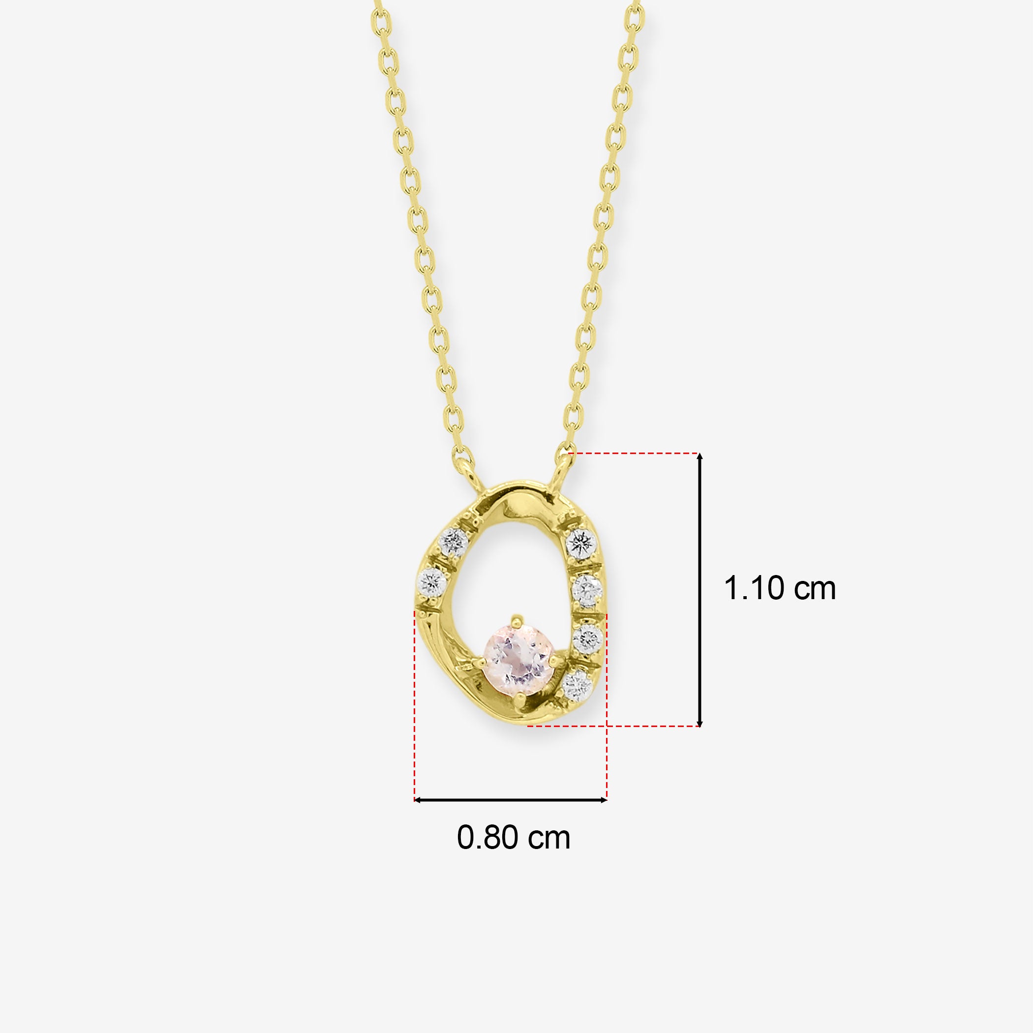 【Milluflora公式サイト限定】6月誕生石 K10 イエローゴールド ムーンストーン ネックレス