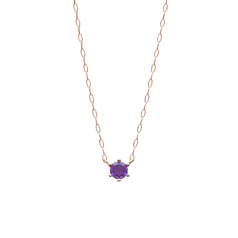 【WEB限定】2月誕生石 K18 ピンクゴールド アメジスト ネックレス ミルフローラ(Milluflora)公式通販サイト