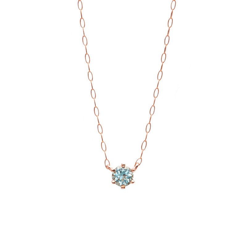 【WEB限定】3月誕生石 K18 ピンクゴールド アクアマリン ネックレス ミルフローラ(Milluflora)公式通販サイト