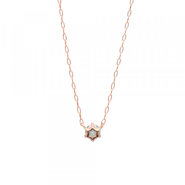 【WEB限定】3月誕生石 K18 ピンクゴールド アクアマリン ネックレス