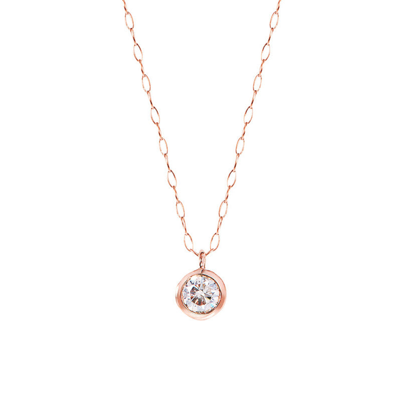 【WEB限定】K18 ピンクゴールド ダイヤモンド ネックレス(0.15ct)