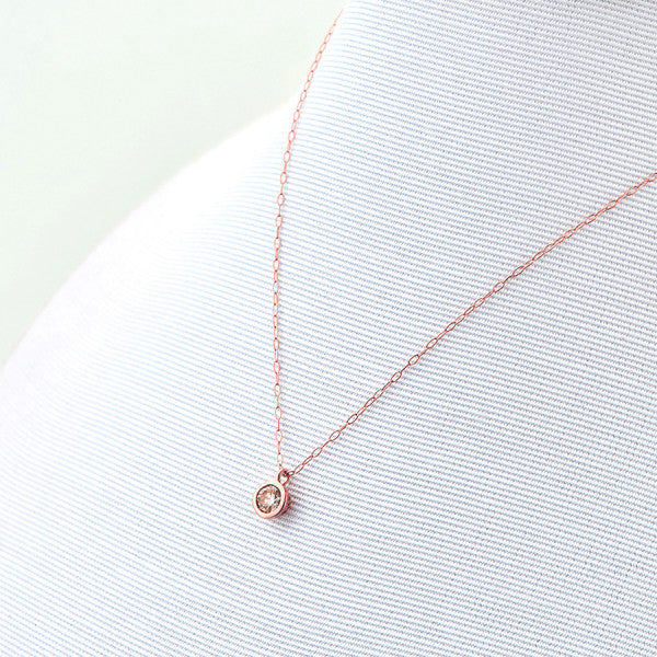 【WEB限定】K18 ピンクゴールド ダイヤモンド ネックレス(0.15ct)