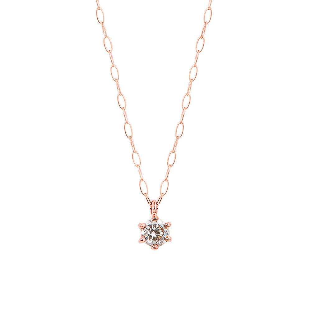 【WEB限定】K18 ピンクゴールド ダイヤモンド ネックレス(0.06ct)